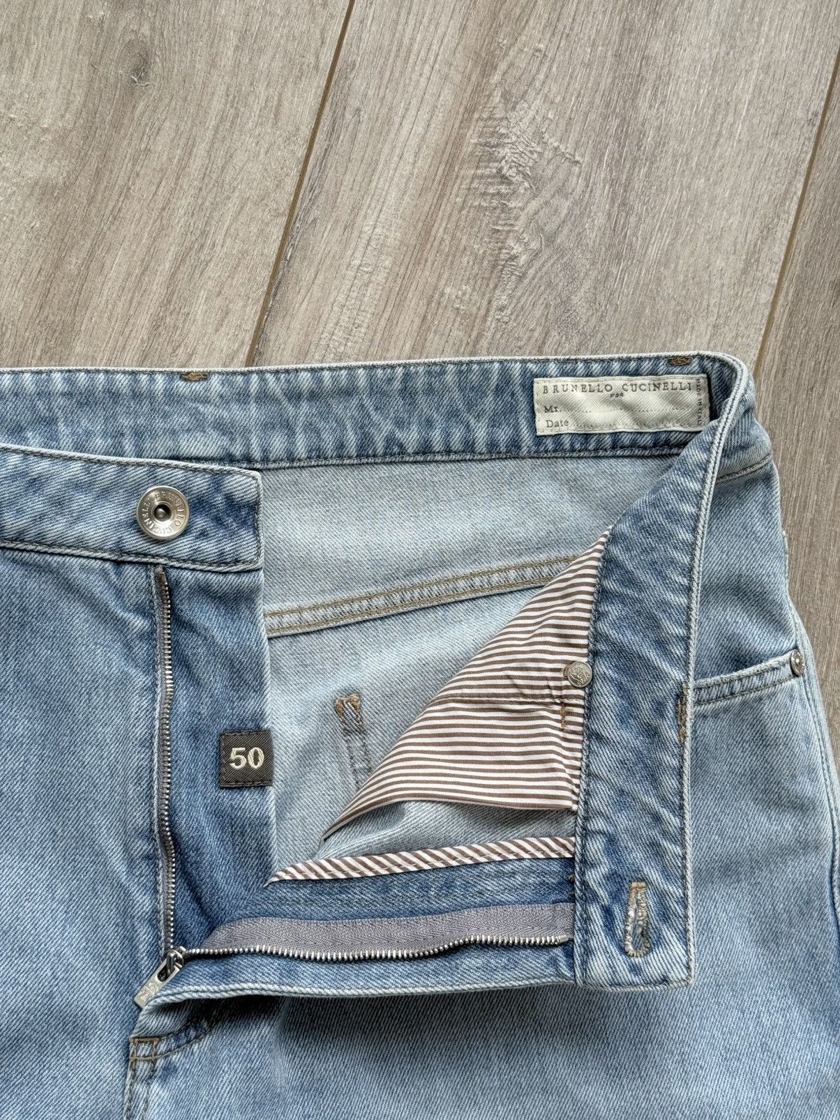 Brunello Cucinelli Brunello Cucinelli Light Wash Easy Fit Jeans Blue Cotton Size US 34 / EU 50 - 13 Thumbnail