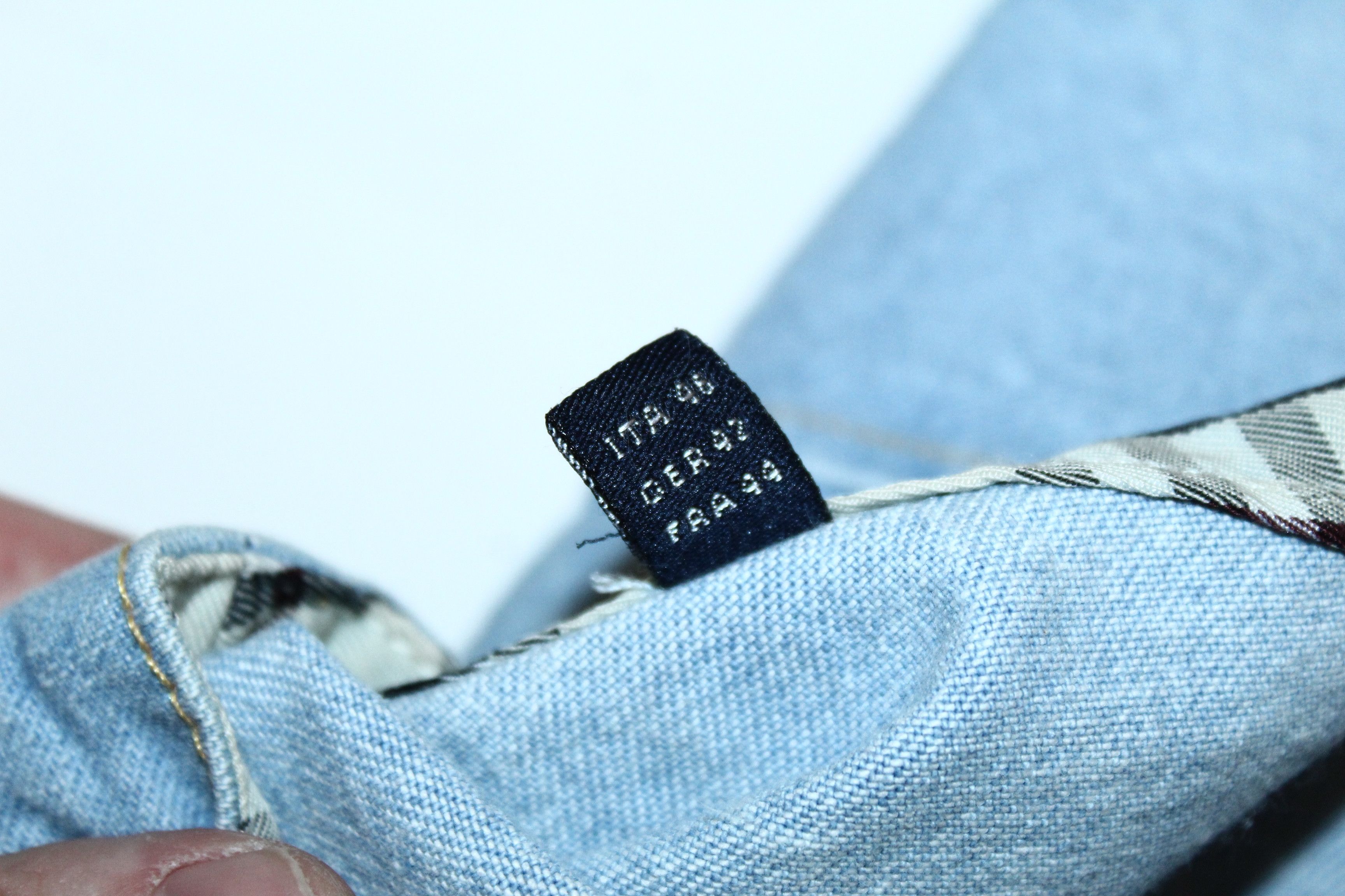 Burberry 💥Burberry London Blue Wash Denim Block Skirt Size 34" / US 12 / IT 48 - 6 Thumbnail