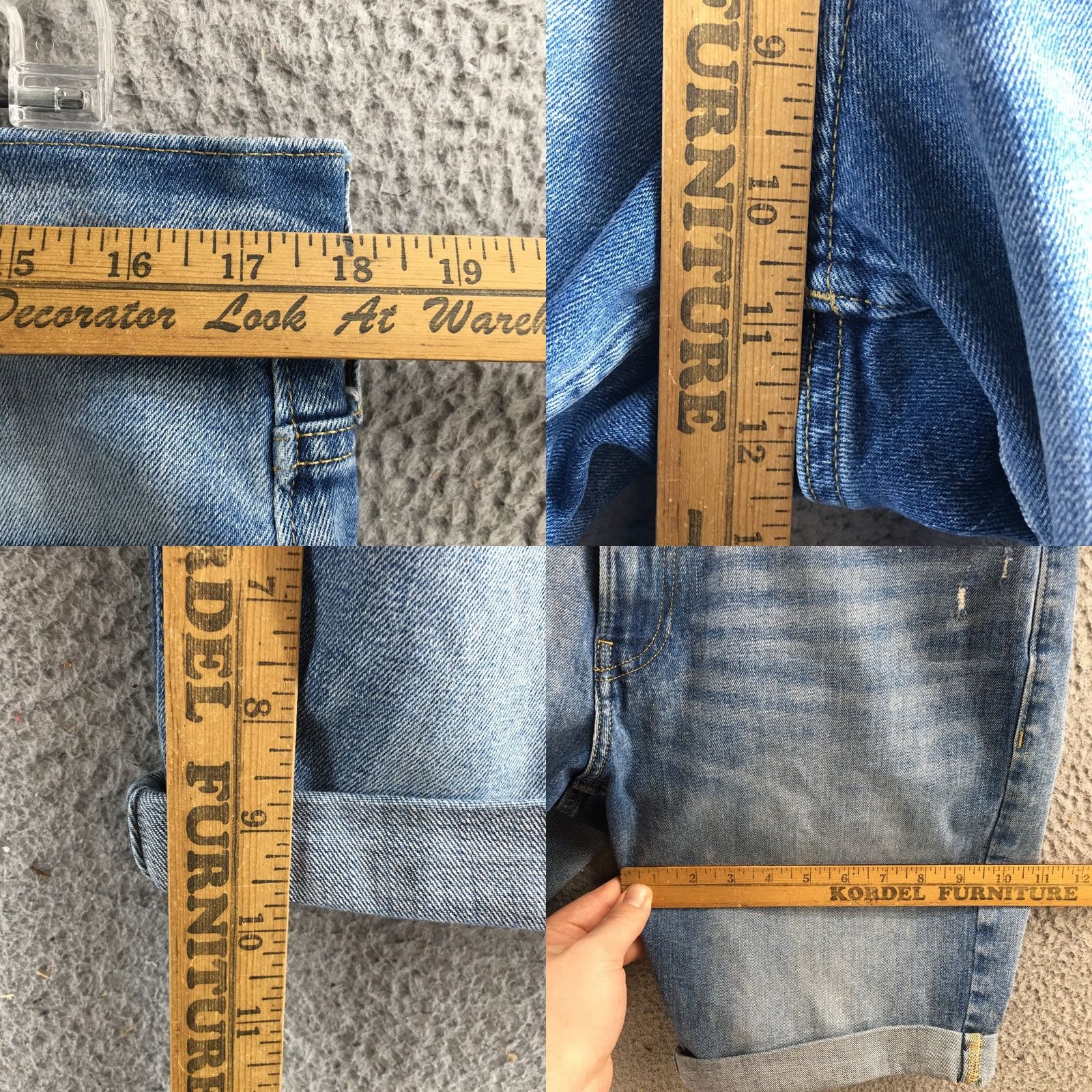 Calvin Klein Calvin Klein Bermuda Shorts Womens 33 Blue Denim Hi-Rise Cuffed Shorts Bermuda (Regular) Womens Buy Now Size 24" / US 00 / IT 34 - 8 Thumbnail