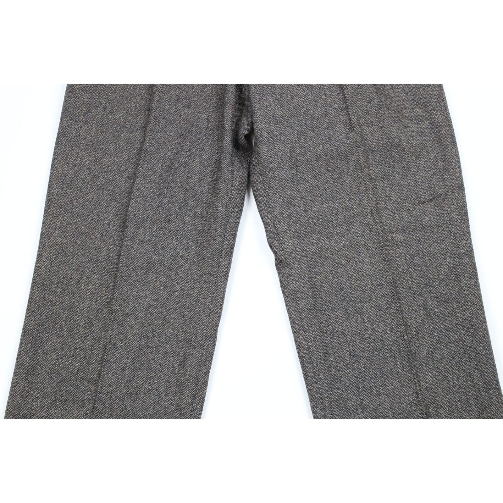 Ralph Lauren × Vintage Vintage 80s Ralph Lauren Unhemmed Wool Herringbone Pants Size US 30 / EU 46 - 3 Thumbnail