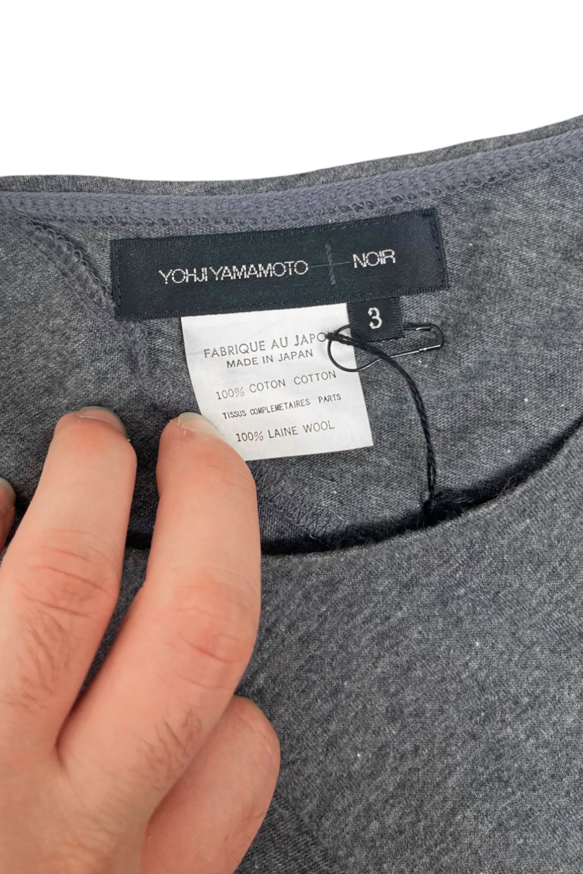 Yohji Yamamoto Cotton Cross Grey Longsleeve Size XS / US 0-2 / IT 36-38 - 7 Thumbnail