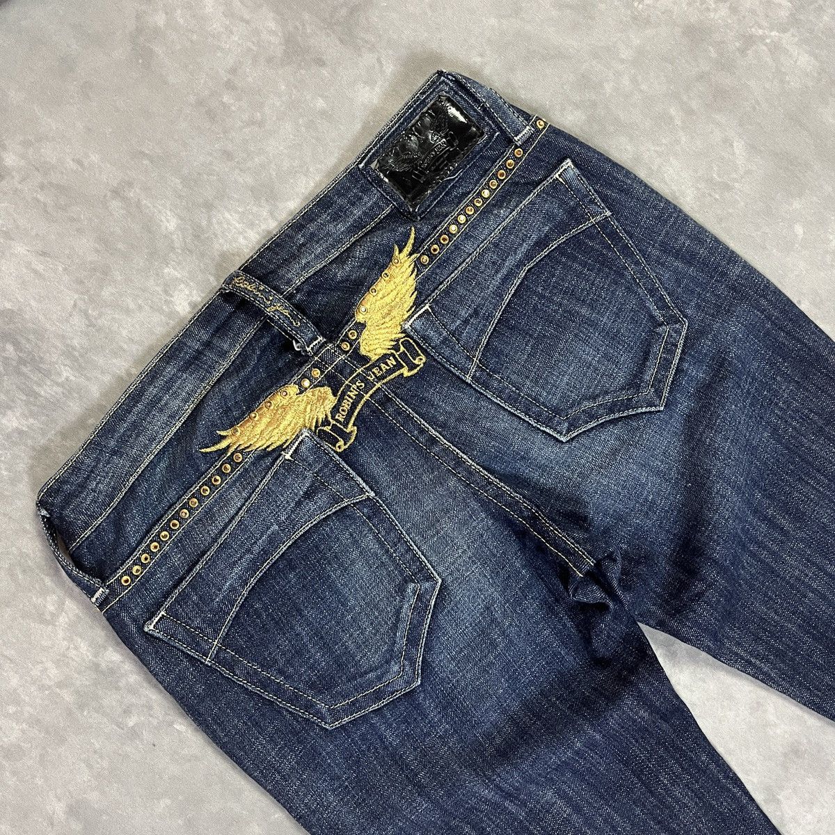 Robins Jeans ROBIN’S JEAN - Swarovski Studded Wing Embroidery Biker Denim Size US 26 / EU 42 - 10 Thumbnail