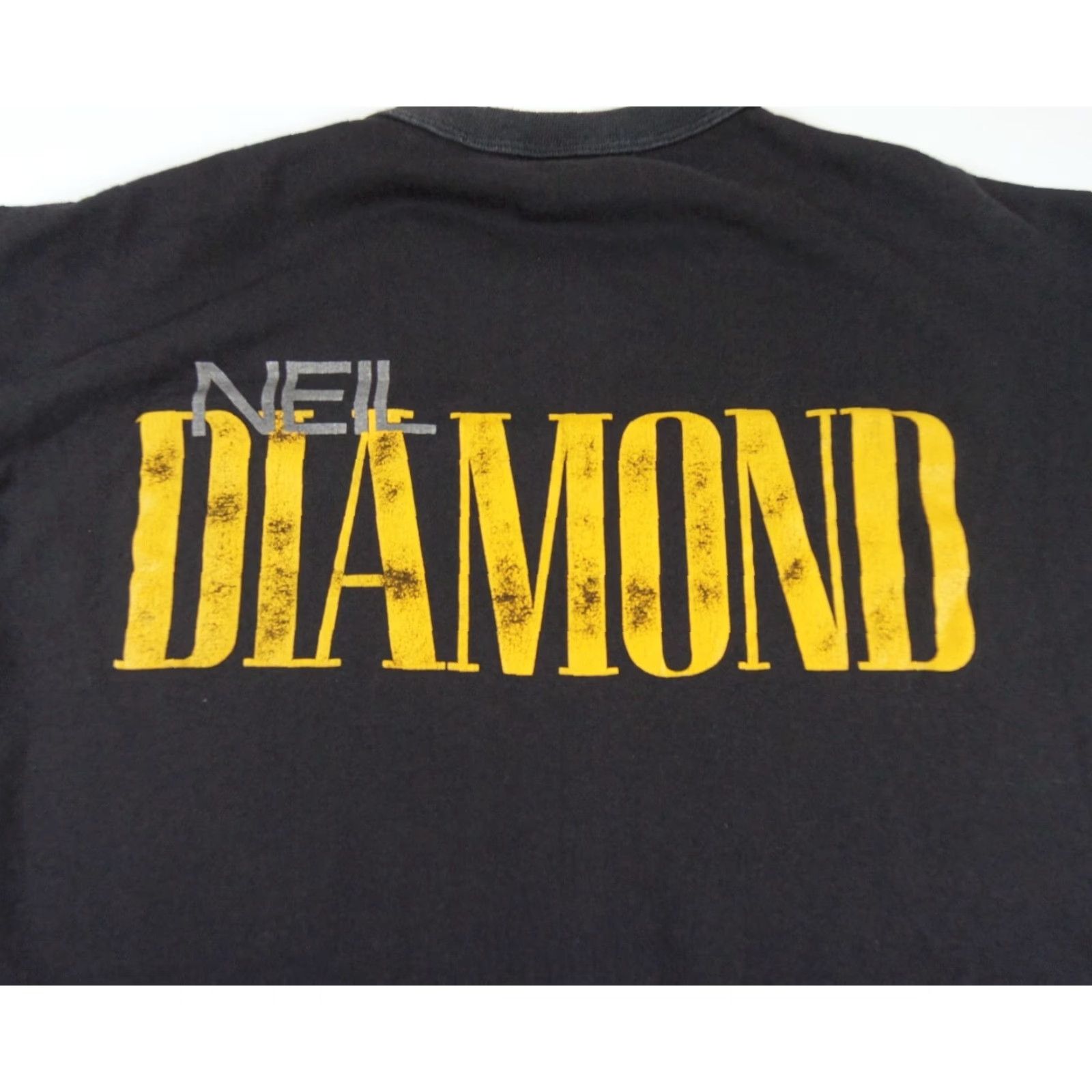 Vintage Vintage Neil Diamond T-Shirt Men's Large Black 80s 90s Band Music Logo Tee Size US L / EU 52-54 / 3 - 2 Thumbnail