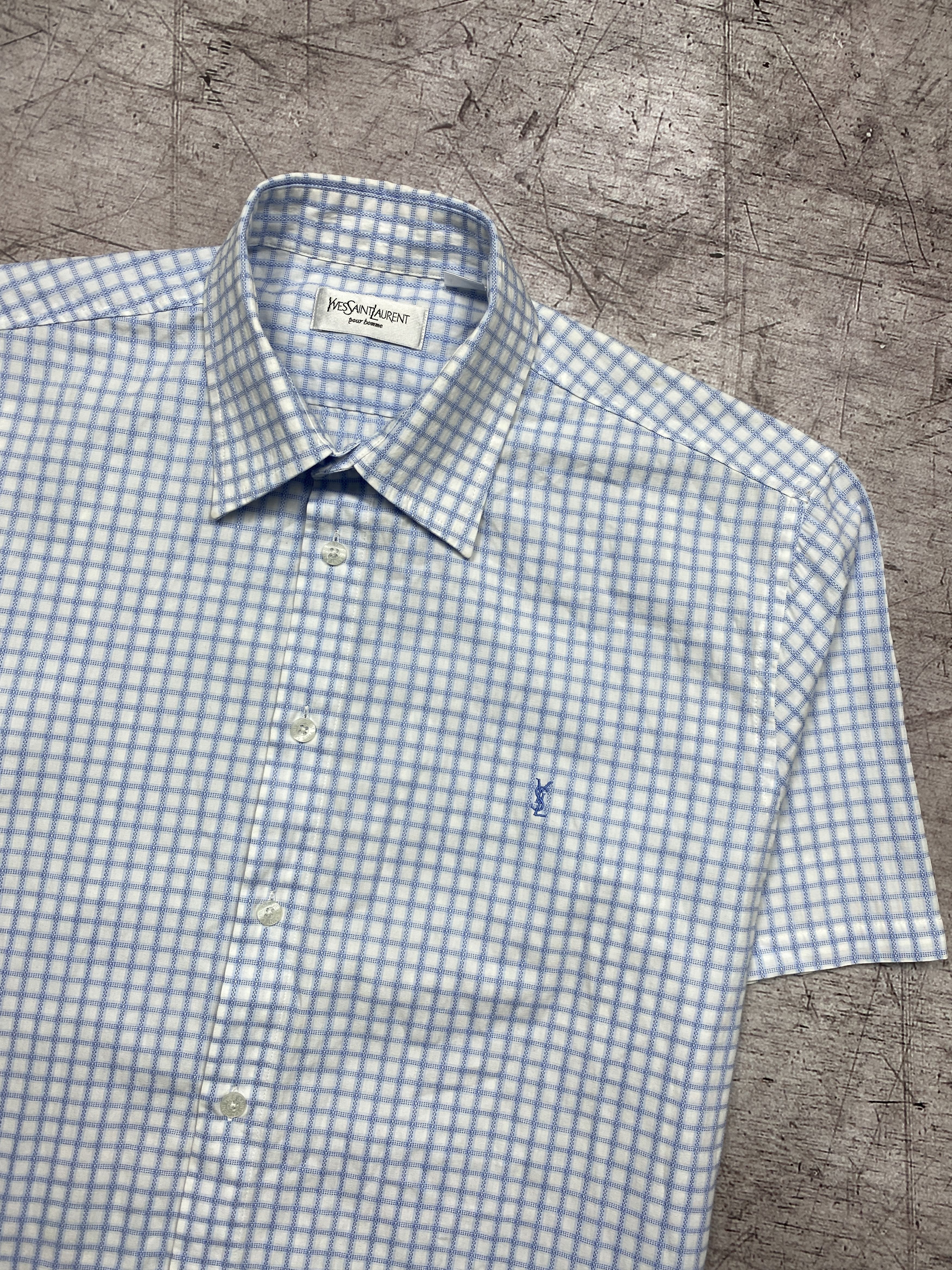 Yves Saint Laurent Yves Saint Laurent Vintage Mens Short Sleeve Shirt YSL Size US L / EU 52-54 / 3 - 2 Thumbnail