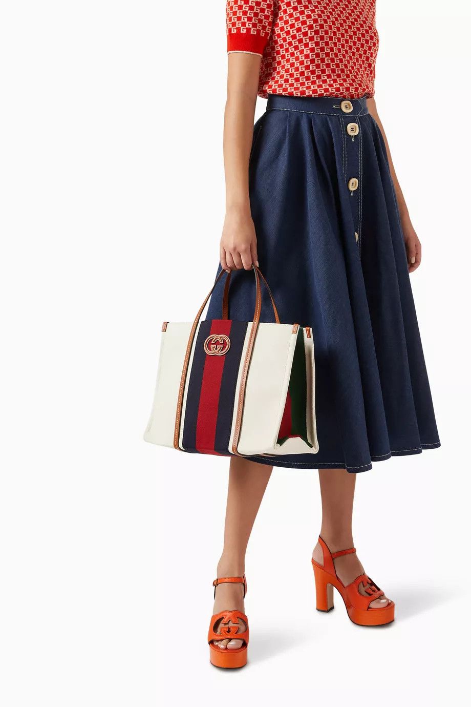 Gucci o1s1wg110125 Size: OS / Medium Interlocking G Tote Bag Size ONE SIZE - 2 Thumbnail
