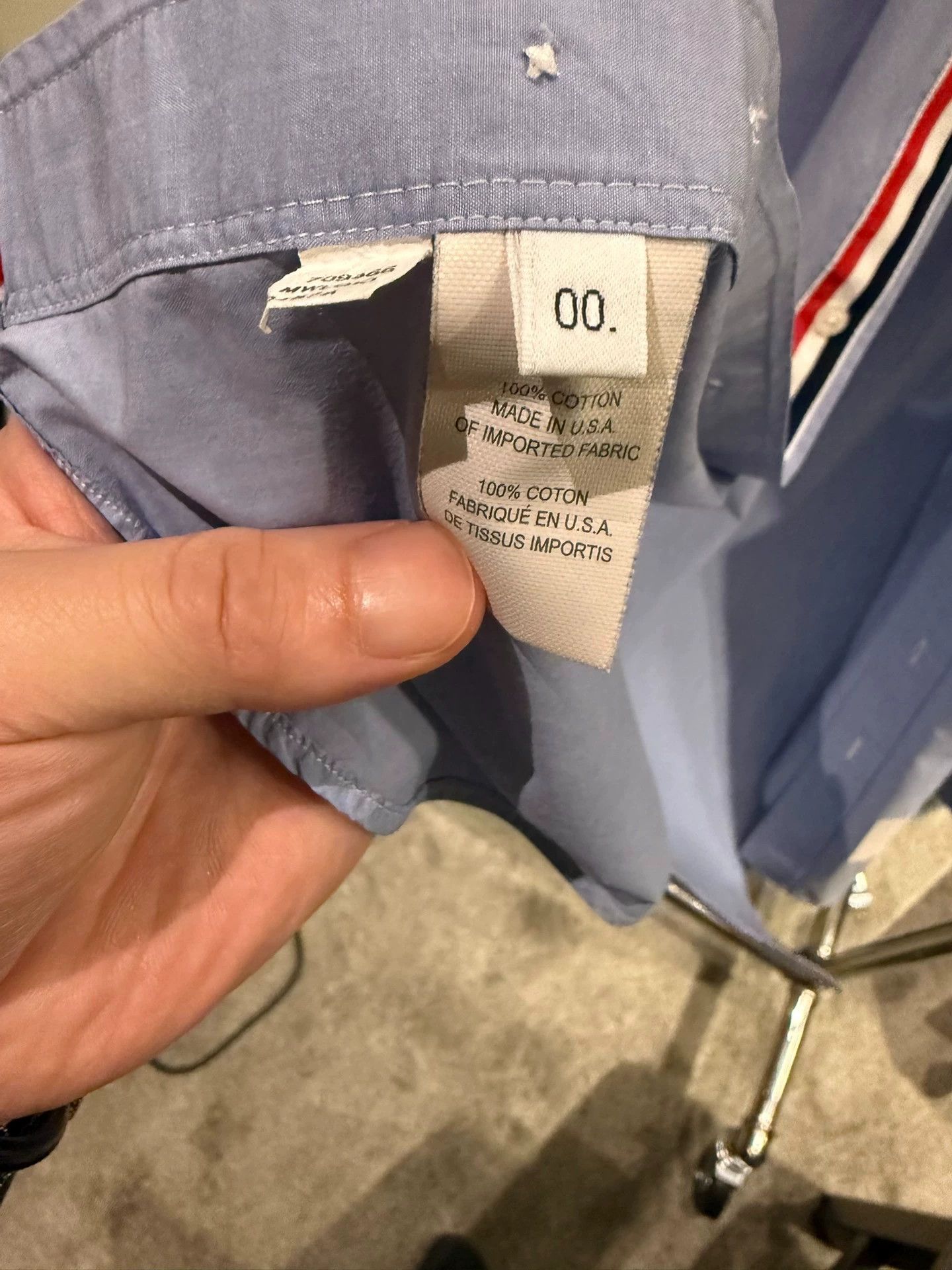 Thom Browne Thom Browne Classic Tri-Color Placket Poplin Shirt 00 Size US XXS / EU 40 - 5 Thumbnail