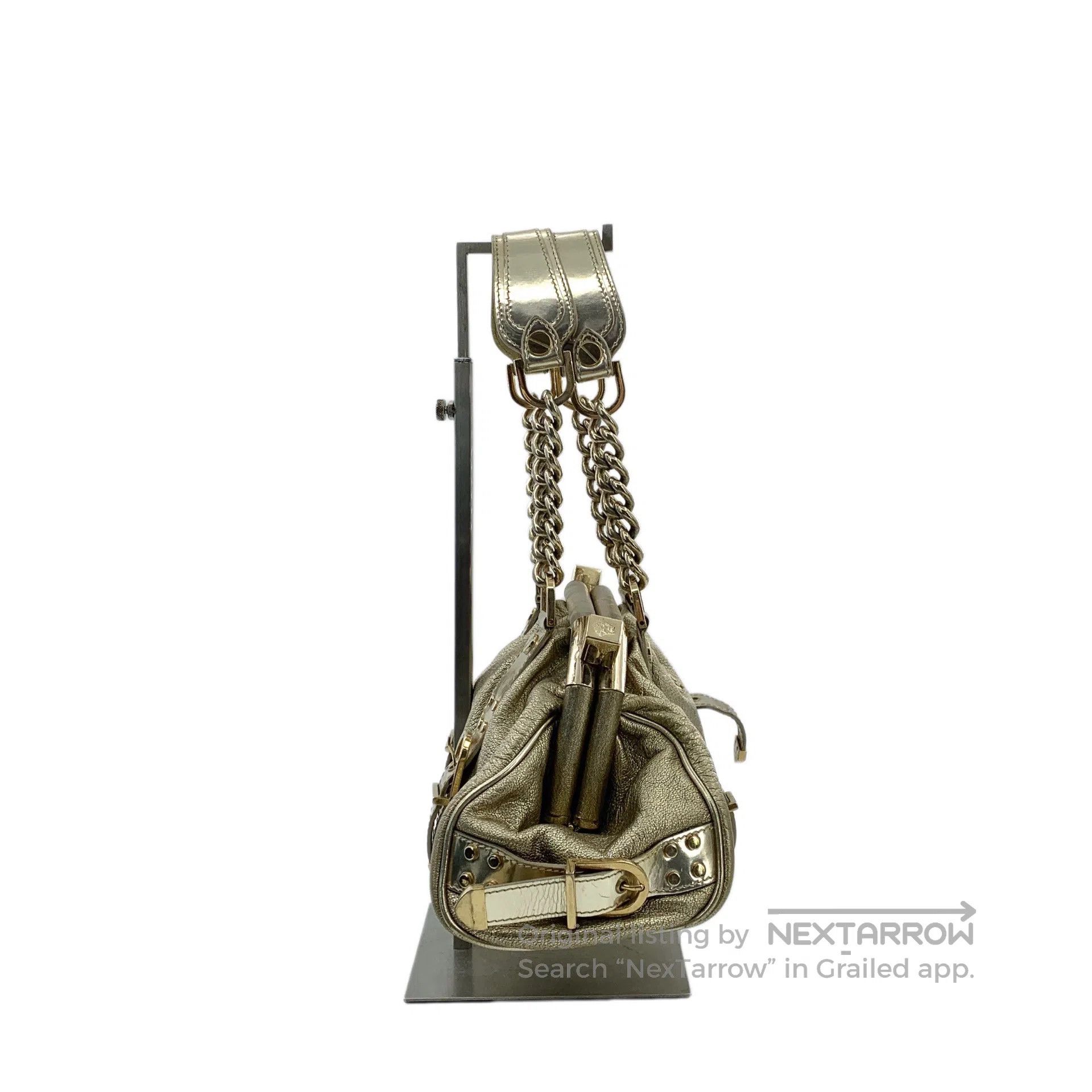 Versace Versace Champagne Medusa head icon chunky chain handle buc Size ONE SIZE - 3 Thumbnail