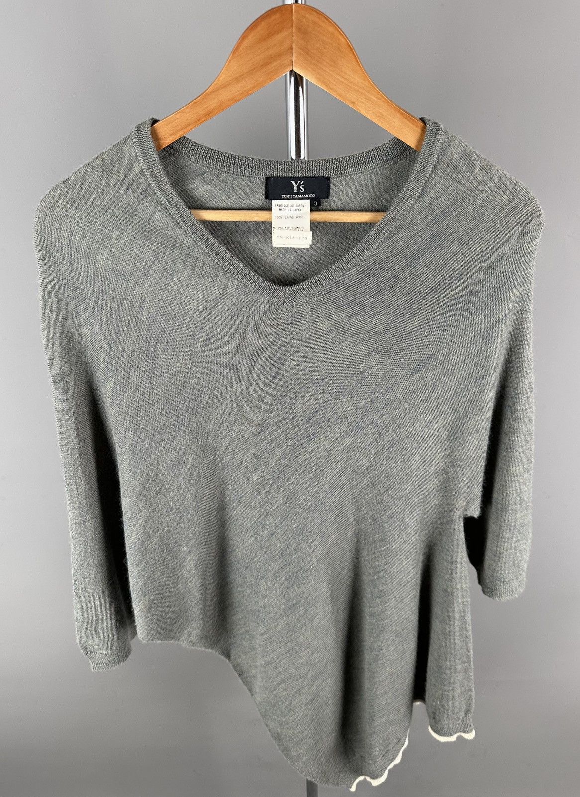 Y's × Yohji Yamamoto Y’s - Yohji Yamamoto - Asymmetrical Knit Long Shirt Size US L / EU 52-54 / 3 - 3 Thumbnail