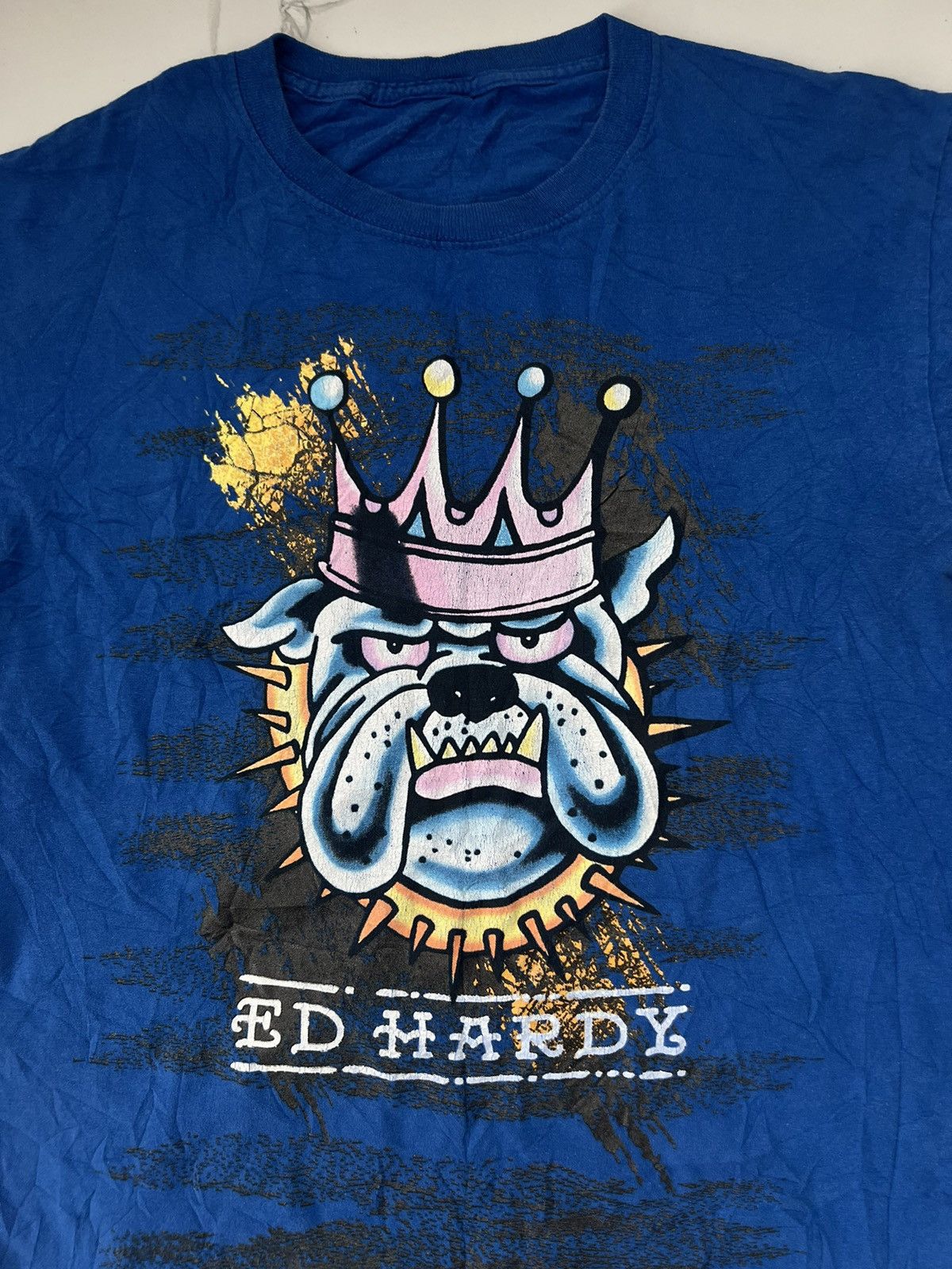 Ed Hardy 00's ED HARDY ROYAL KING BULLDOG RARE VINTAGE TEE Y2K Size US M / EU 48-50 / 2 - 2 Thumbnail