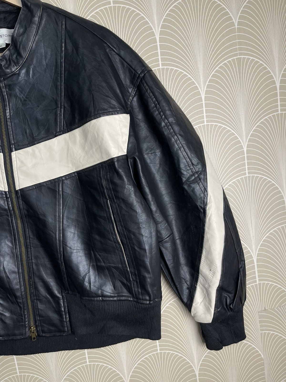Japanese Brand × Vintage VINTAGE LAFUDGE STORE BOMBER LEATHER JACKET RARE Size US M / EU 48-50 / 2 - 4 Thumbnail