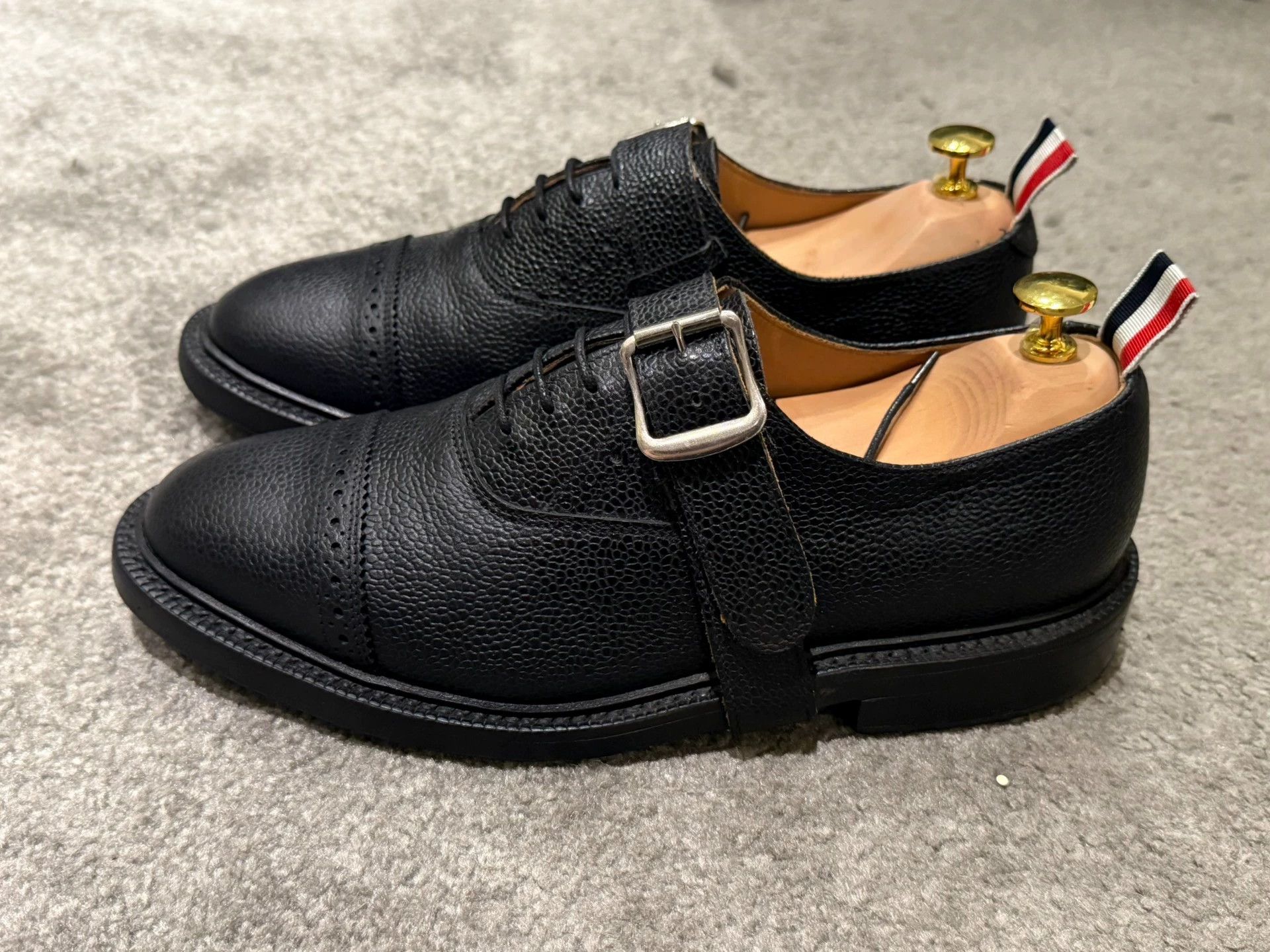 Thom Browne Thom Browne Black Strap Derby Shoes US8 (Nike42) Size US 8 / EU 41 - 2 Thumbnail