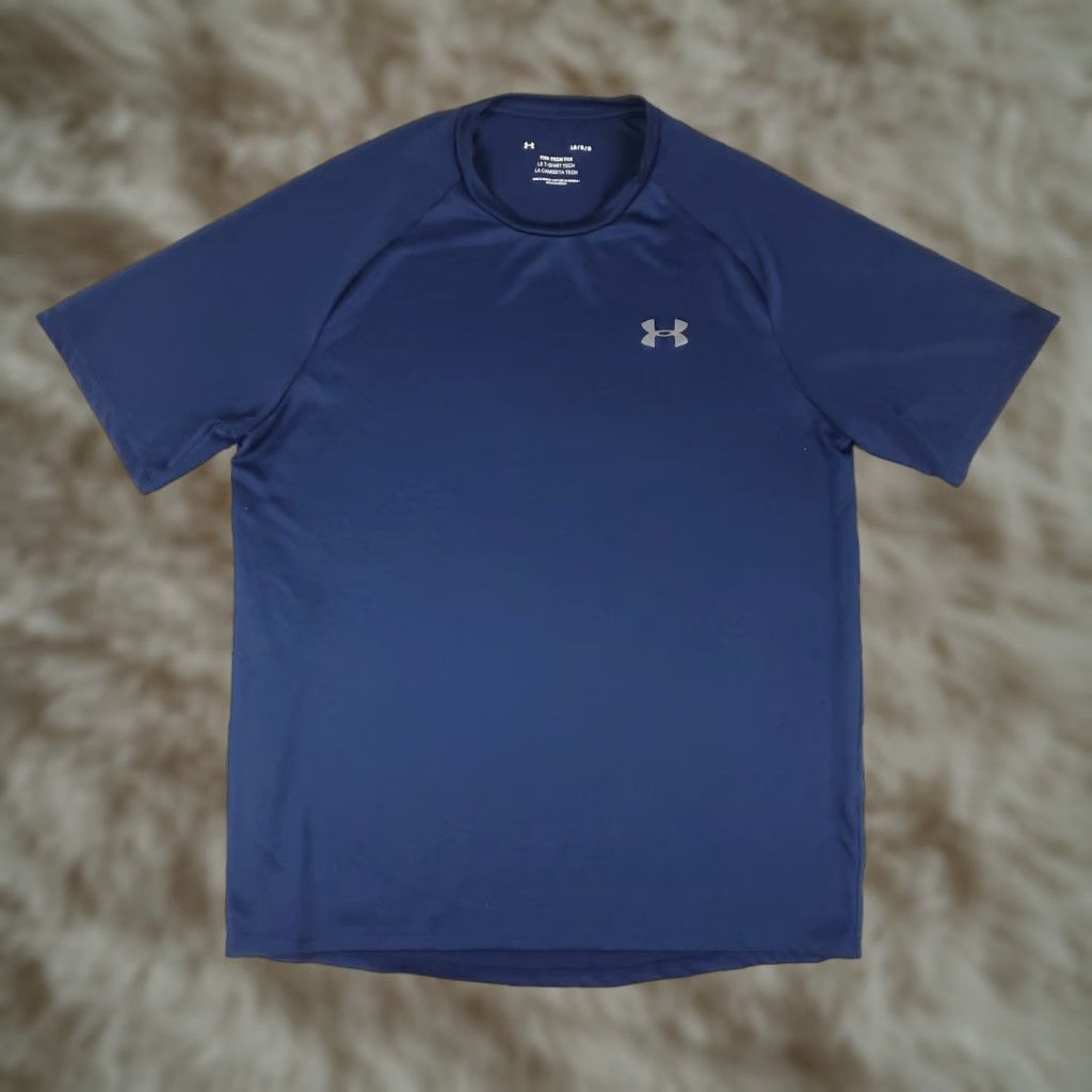 Under Armour Under Armour T Shirt Mens Size Large Blue Active Gym Work Out Short Sleeve Size US L / EU 52-54 / 3 - 1 Thumbnail