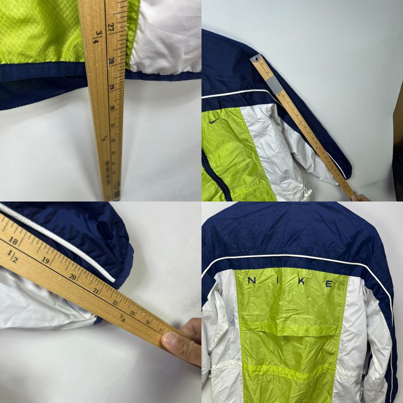Nike VINTAGE Nike Windbreaker Jacket Womens S Green 90s Hooded Full Zip Regular Size S / US 4 / IT 40 - 8 Thumbnail