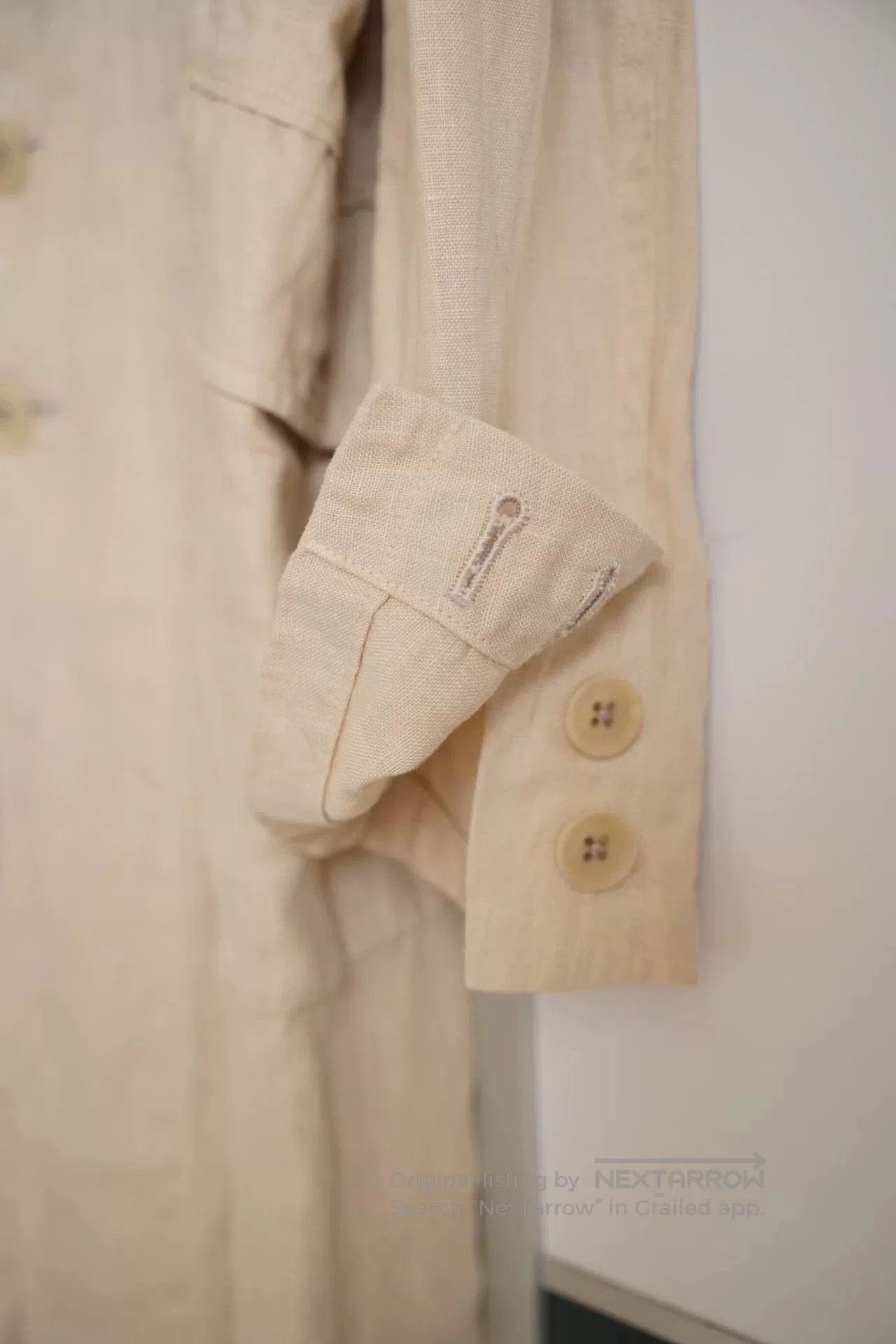 Yohji Yamamoto Yohji Yamamoto Beige Linen Coat. Size US M / EU 48-50 / 2 - 3 Thumbnail