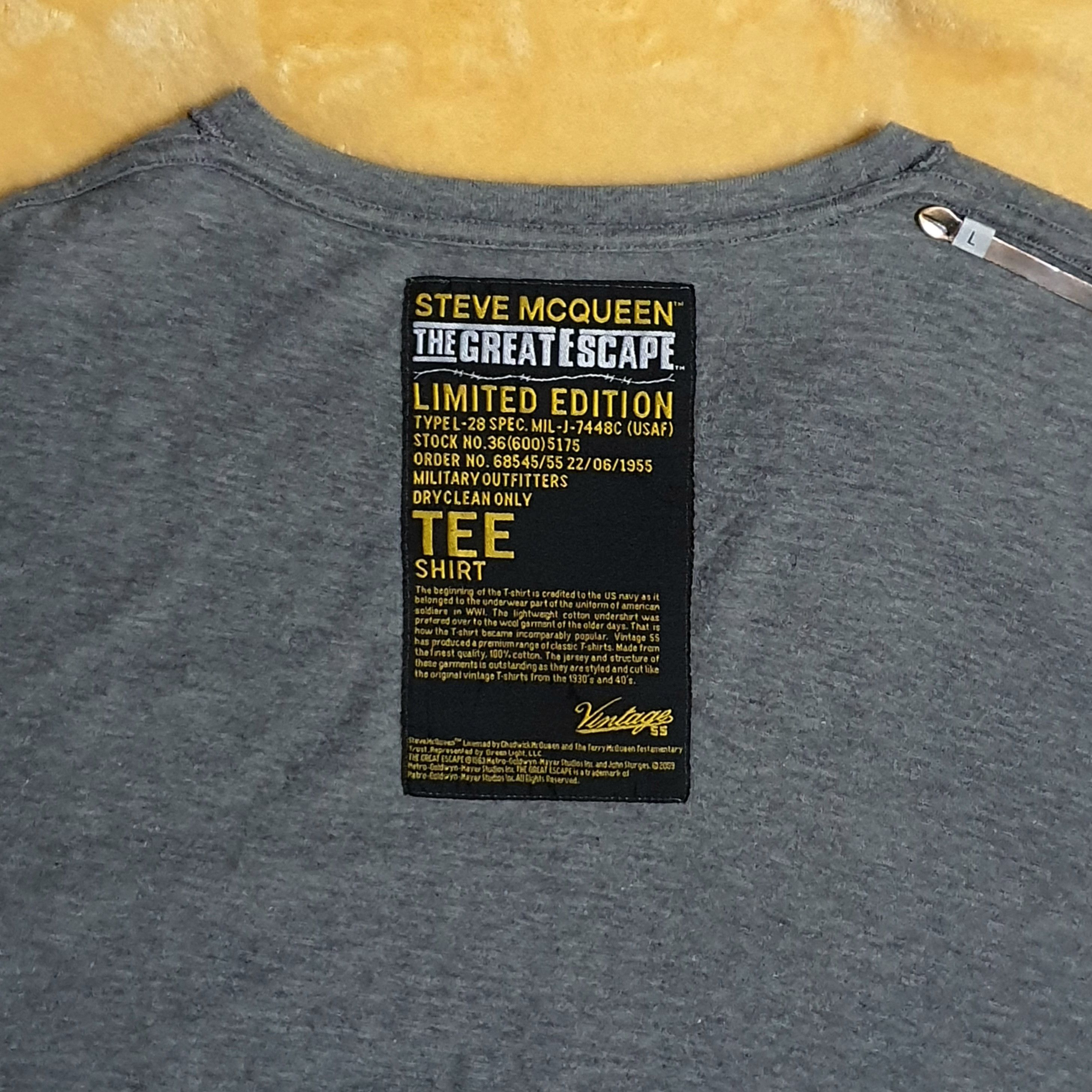 Other Steve McQueen-The Great Escape (L.E) Signature Tee Shirt Size US L / EU 52-54 / 3 - 13 Thumbnail