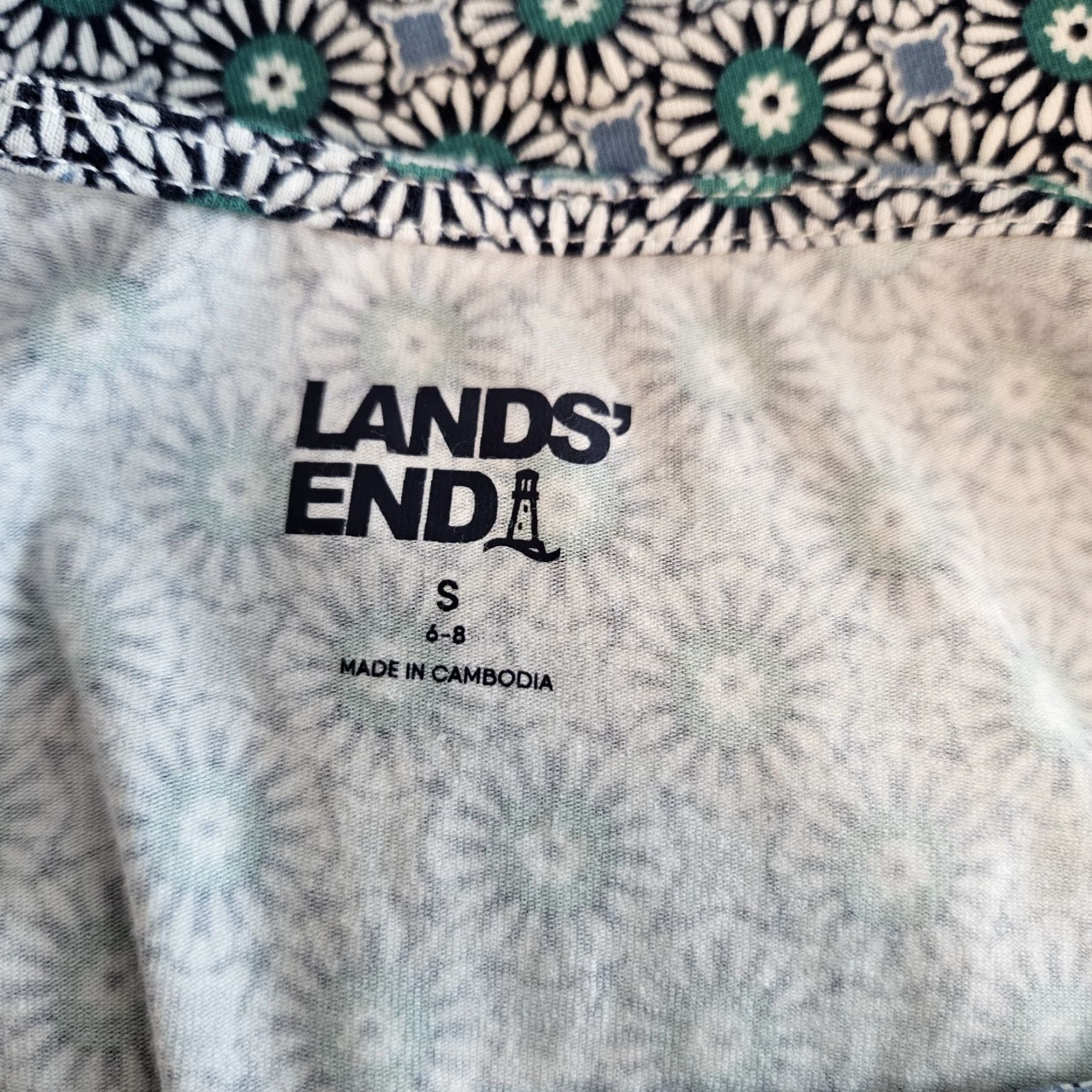 Lands' End Lands End Womens Maxi Dress Sz Small Green Blue Sleeveless Square Neck Pockets Size S / US 4 / IT 40 - 5 Thumbnail