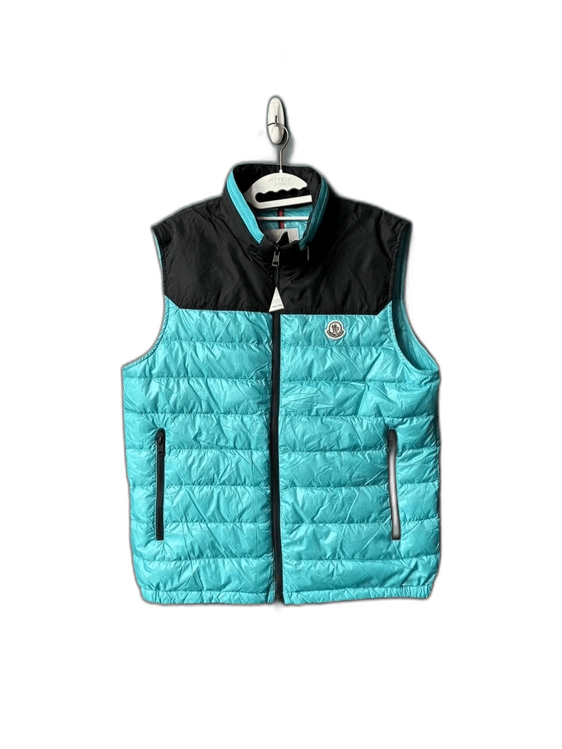 Moncler Moncler Light Blue Down Vest for Women Size L / US 10 / IT 46 - 1 Thumbnail