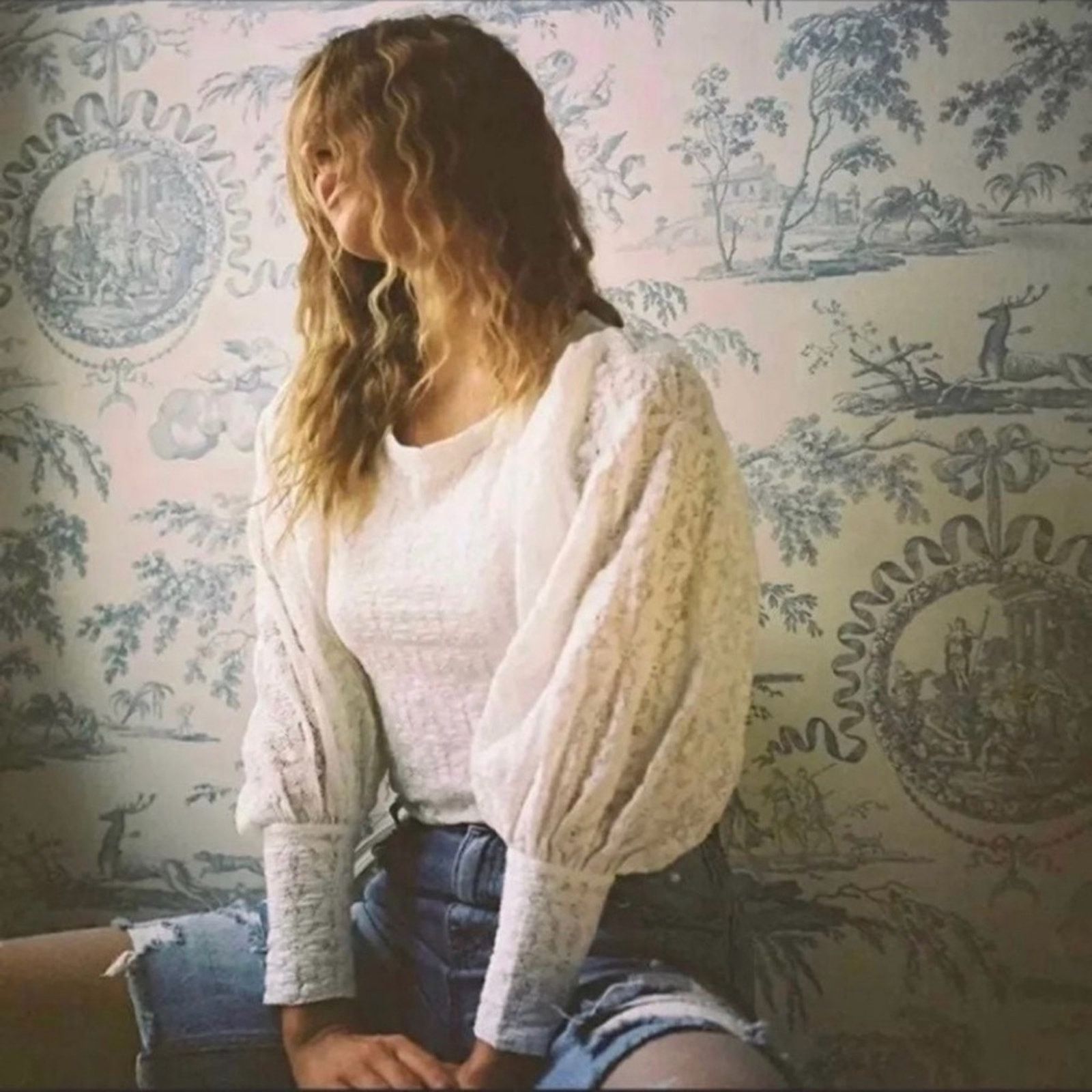 Free People Free People Jasmine Puff Sleeve Lace Crop Top Womens Medium Size M / US 6-8 / IT 42-44 - 3 Thumbnail