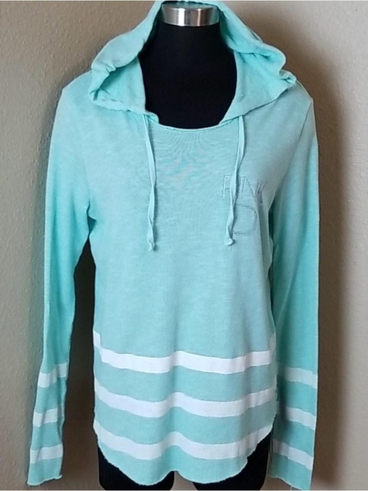 Pink Pink Victoria Secret Aqua Hooded Pullover Size M / US 6-8 / IT 42-44 - 1 Thumbnail