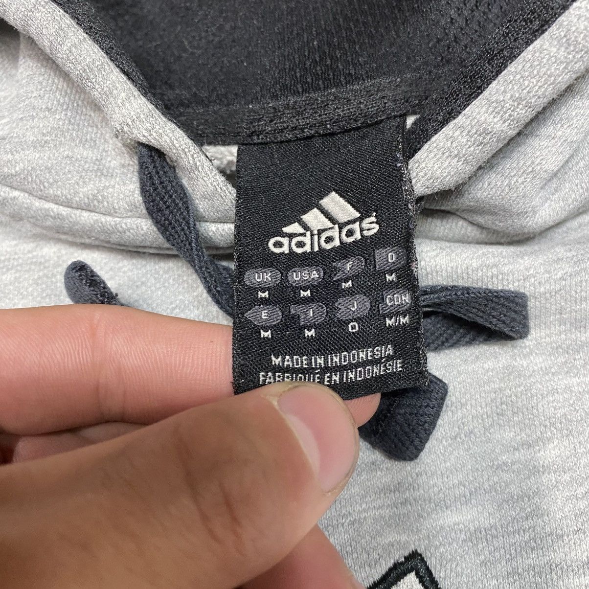 Adidas × Vintage Vintage Adidas 3 Stripe Grey Hoodie Sweatshirt Size US M / EU 48-50 / 2 - 5 Thumbnail