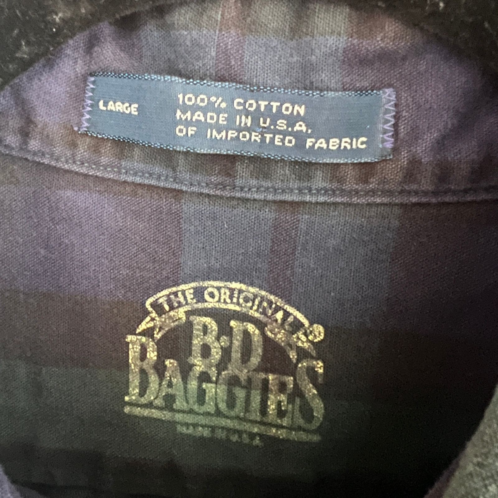B.D. Baggies VTG B.D. Baggies USA Men's Tartan Plaid Oxford Shirt L 25x28 Size US L / EU 52-54 / 3 - 3 Thumbnail