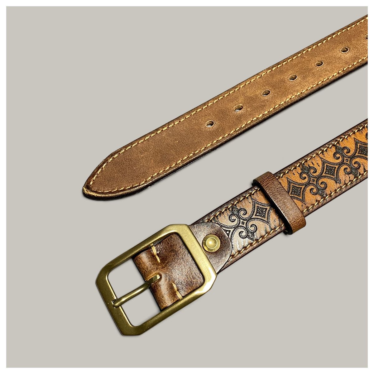 Leather American Casual Handmade Belt Size ONE SIZE - 2 Thumbnail