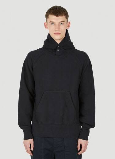 image of Engineered Garments Black High Neck Hoodie, Men's (Size XL)