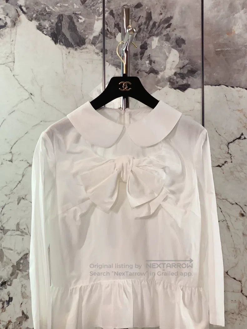 Comme des Garcons Comme Des Garcons White Peter Pan collar shirt Size M / US 6-8 / IT 42-44 - 3 Thumbnail