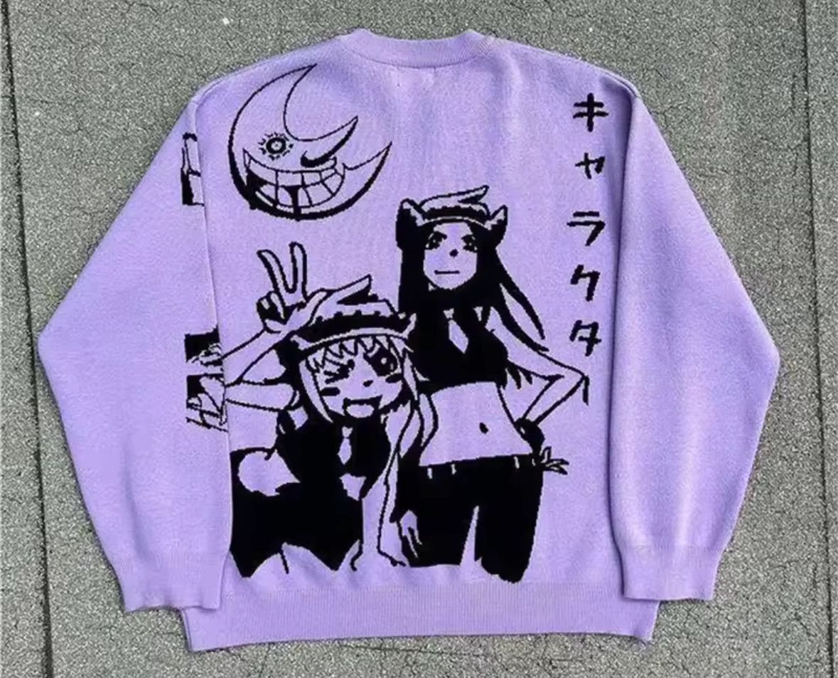 Japanese Brand Retro 90s Y2K Vintage Goth Gun Sweater Jacquard Sweatshirt Size US L / EU 52-54 / 3 - 2 Thumbnail