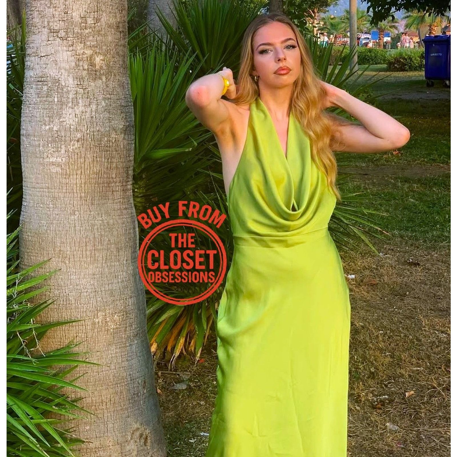 Mango MANGO Open Back Satin Midi Dress NWT Size M / US 6-8 / IT 42-44 - 11 Thumbnail