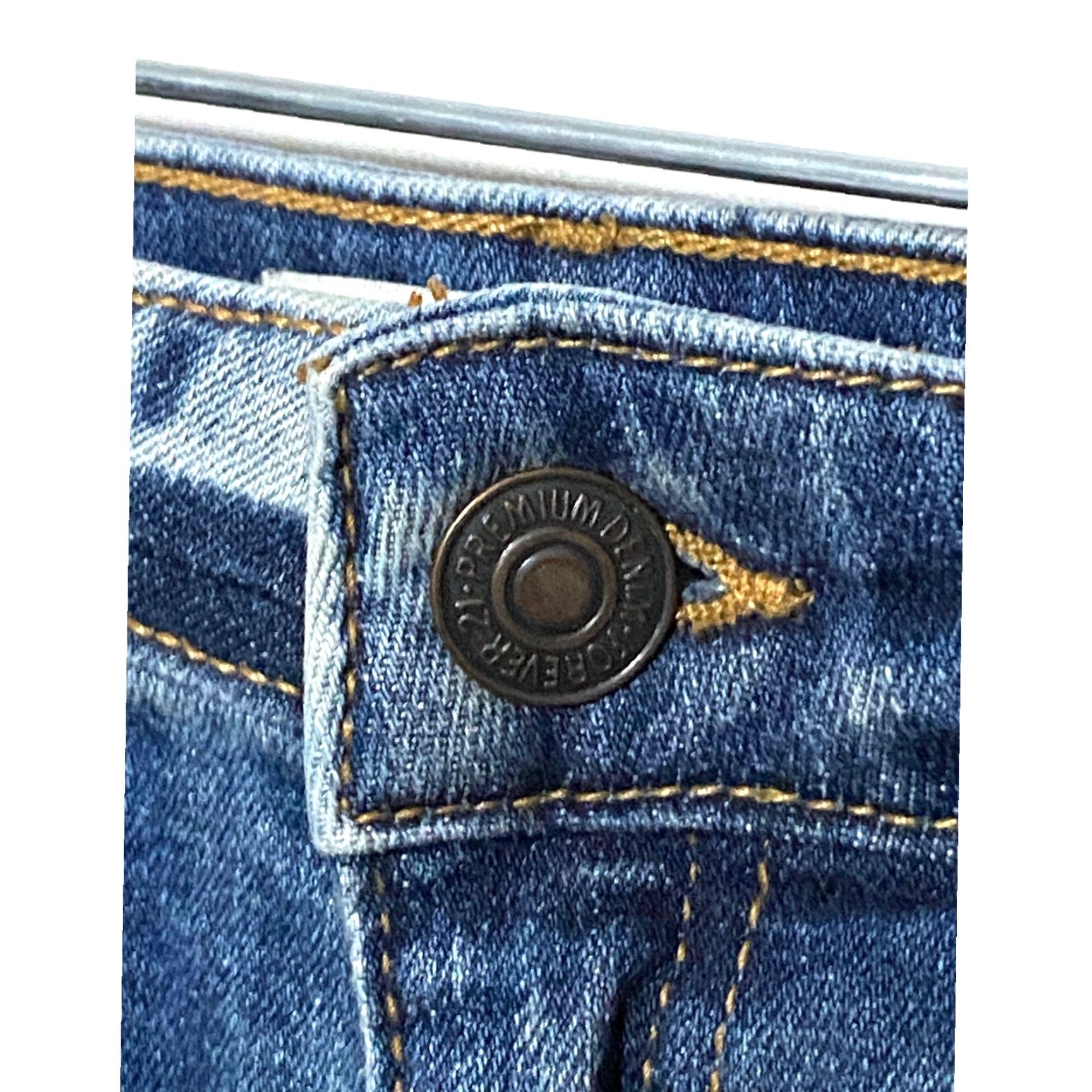 Forever 21 Forever 21 Shortie Frayed Raw Hem Jean Shorts Womens 25 Distressed Grunge Summer Jeans Shorts Womens 25 Blue Boys/Girls? Size 42" / US 20 - 3 Thumbnail