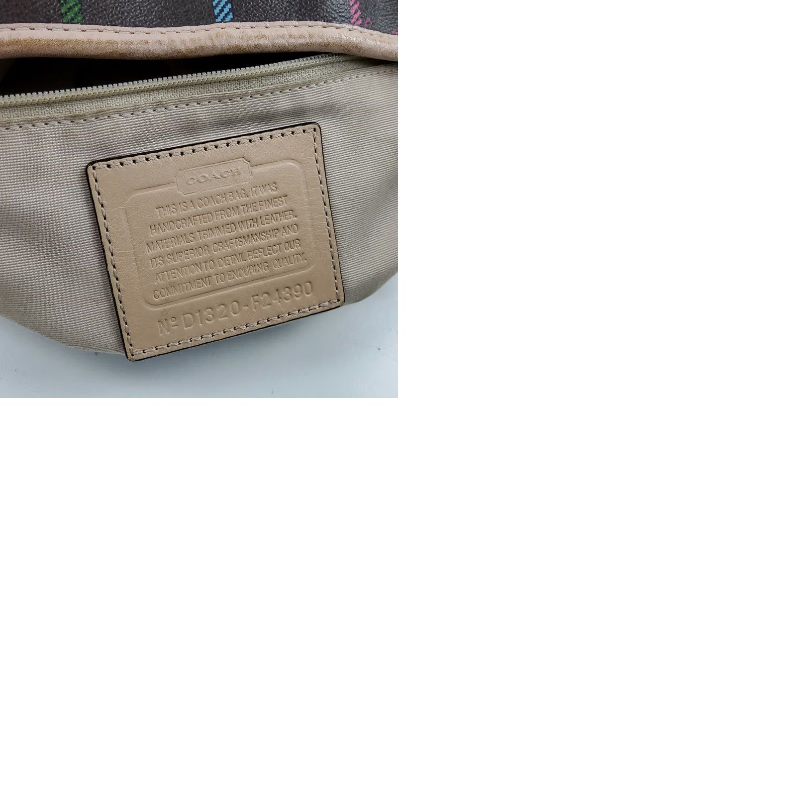 Coach Coach Peyton Tattersall Shoulder Handbag Tote Purse Leather F24390 Size ONE SIZE - 9 Thumbnail