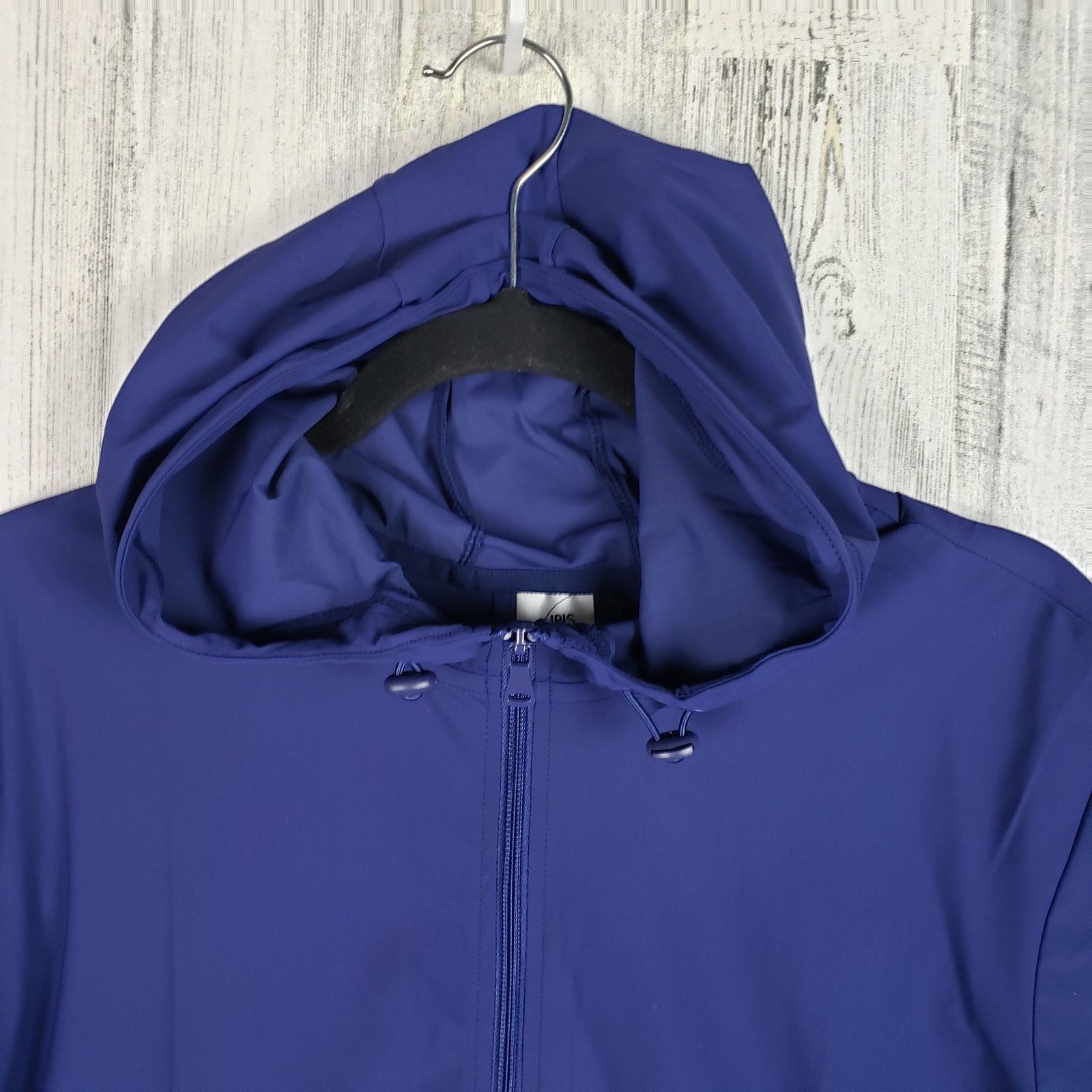 Other NWT Iris & Ink Hooded Zip Up Blue Performance Jacket Large Size L / US 10 / IT 46 - 2 Thumbnail