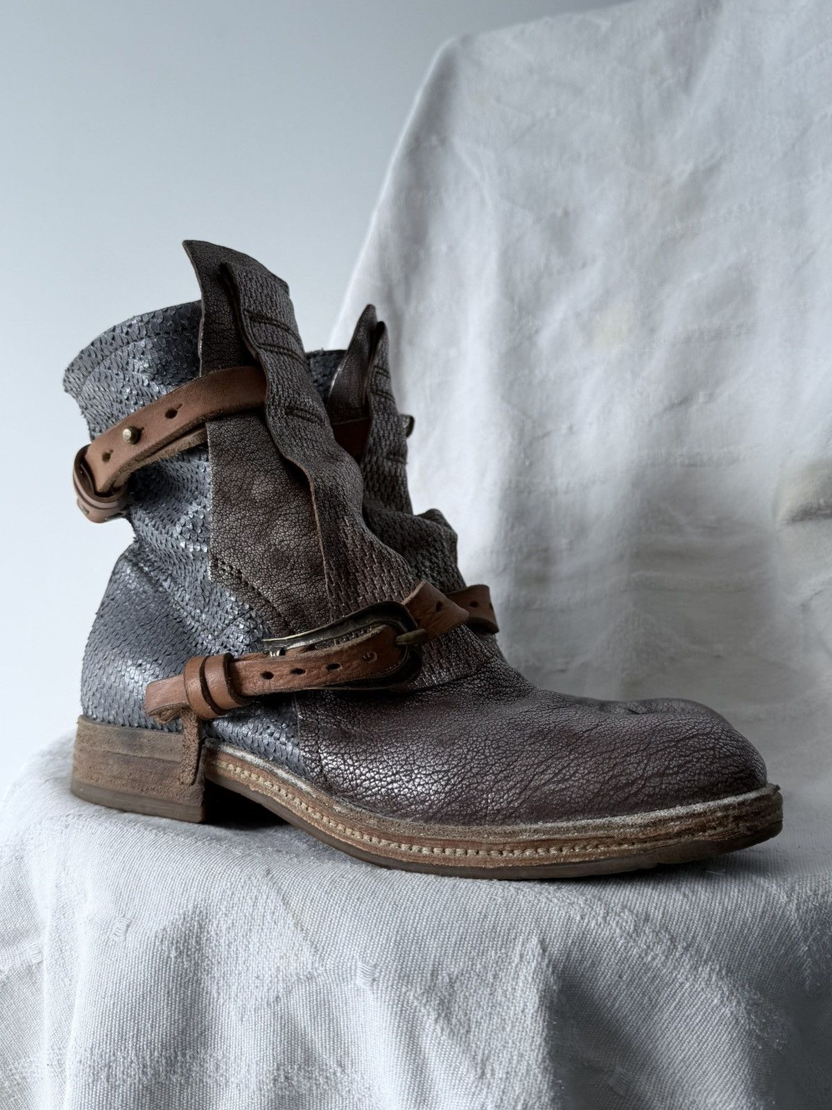 A.S.98 Avant Garde A.S. 98 14th Addiction Style Leather Boots Size US 5.5 / EU 38 - 1 Thumbnail