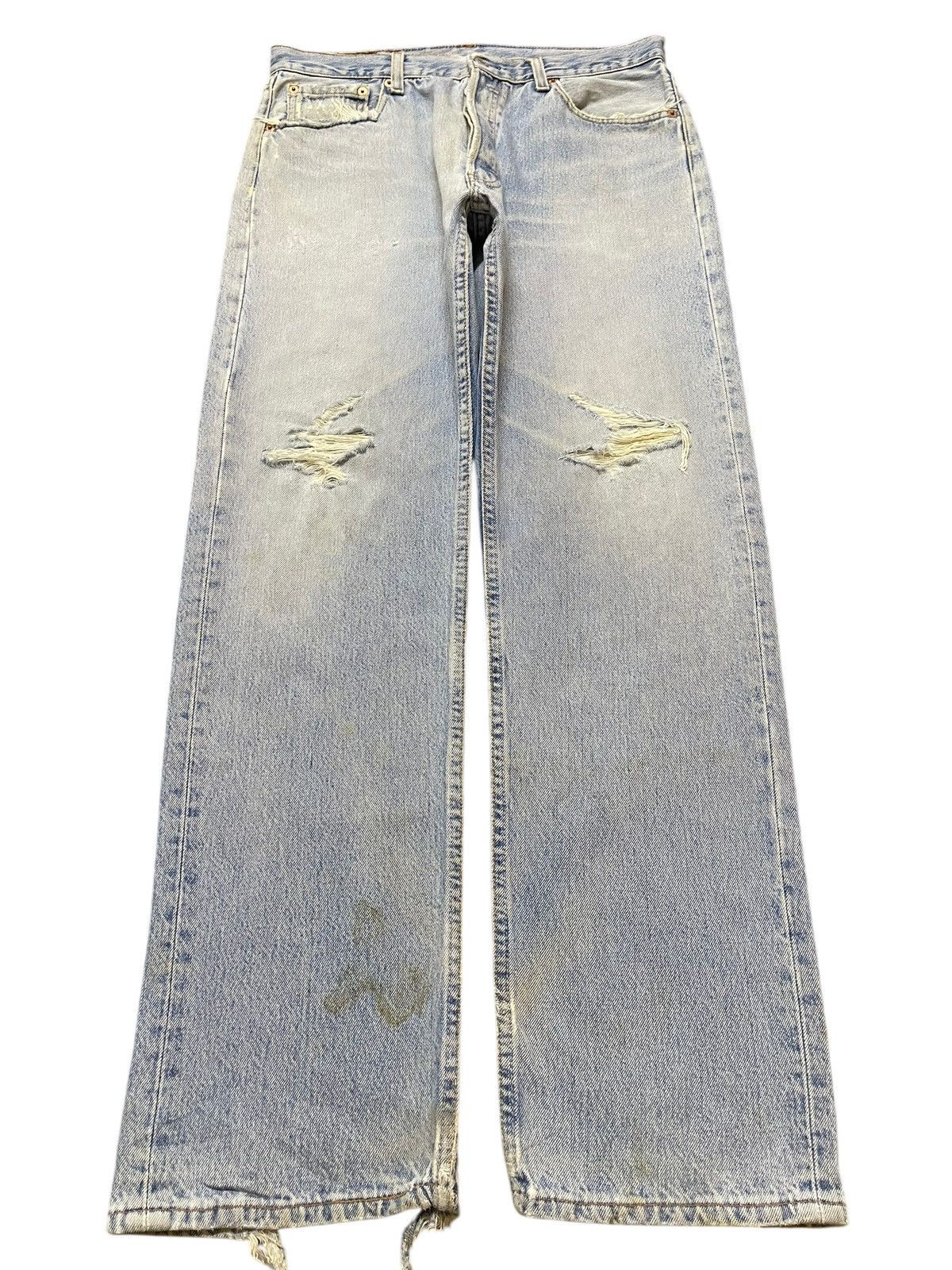 Levi's Vintage 90s Levis 501 Faded Wash Distressed Style Jeans Size US 32 / EU 48 - 1 Thumbnail