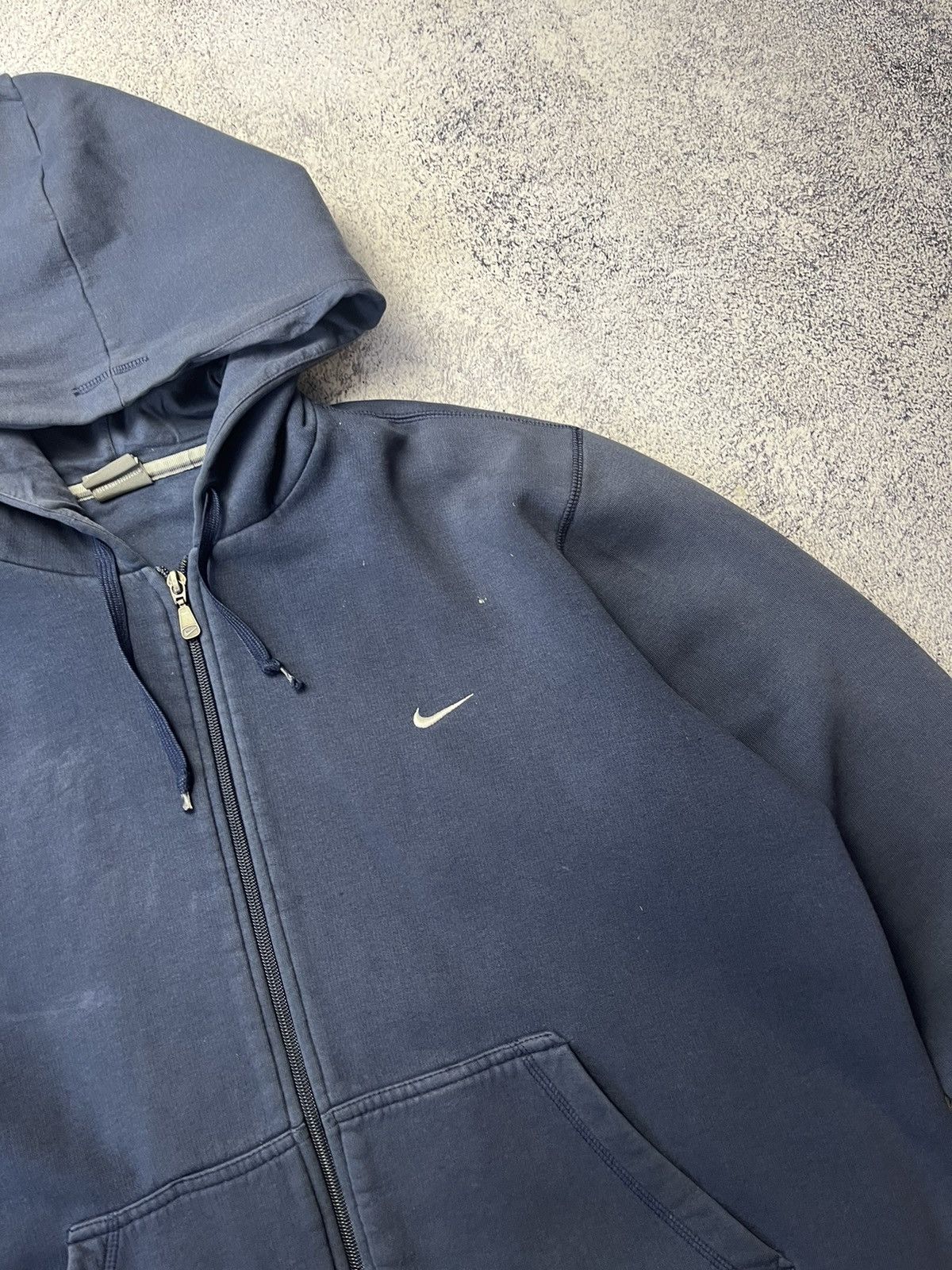 Nike Vintage Nike Distressed Zip Up Hoodie Swoosh Drill Size US L / EU 52-54 / 3 - 13 Thumbnail