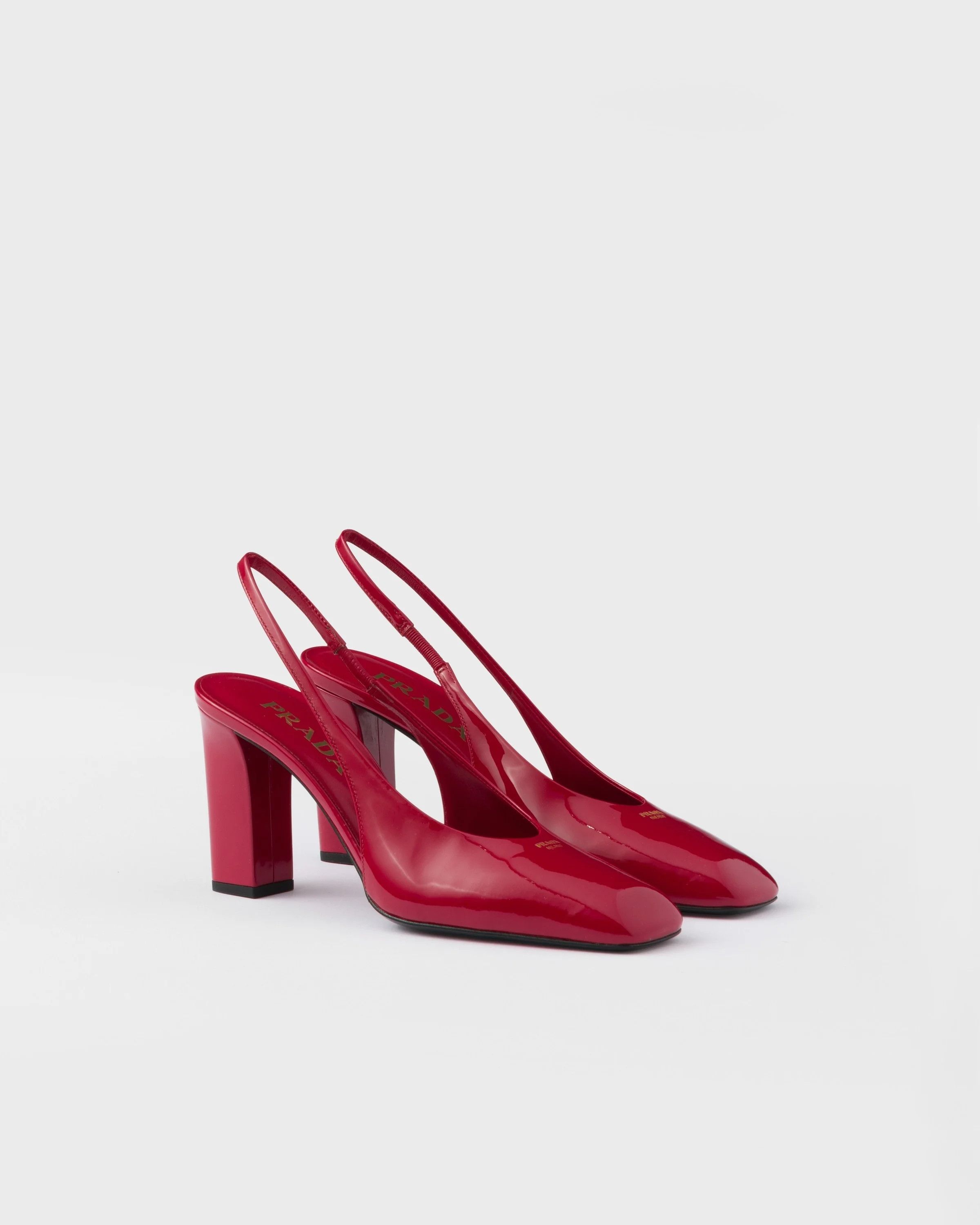 Prada os11x0326 Patent Leather Slingback Pumps in Red Size US 9.5 / IT 39.5 - 2 Thumbnail