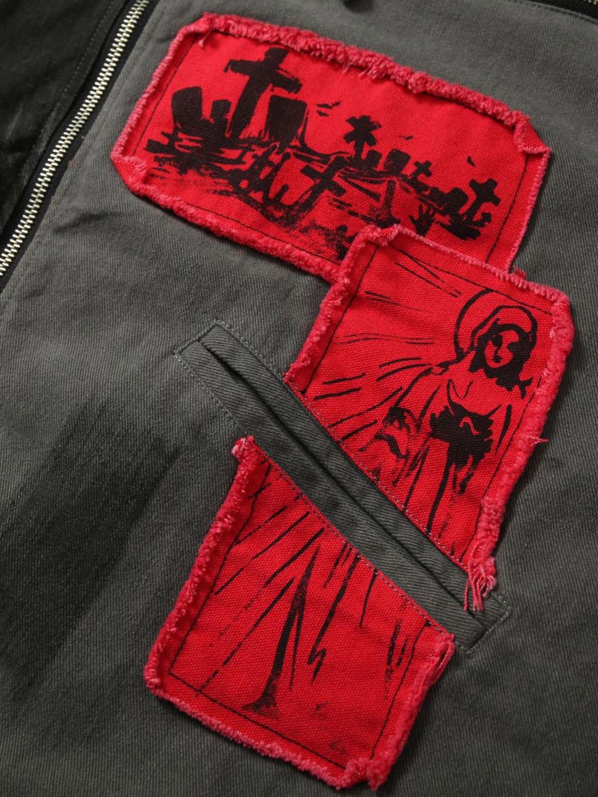 Vintage Patchwork Graphic Jacket with Embroidery - Unique Design Size US M / EU 48-50 / 2 - 7 Thumbnail
