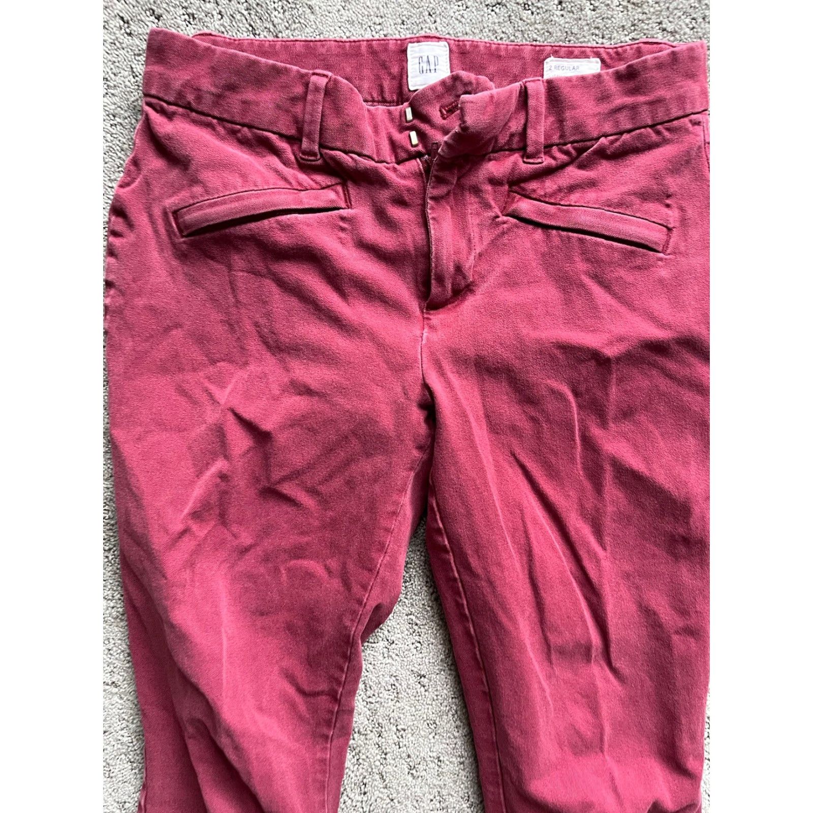 Gap Gap Women's Pants 2 Regular Signature Skinny Ankle Red Stretch Size 26" / US 2 / IT 38 - 2 Thumbnail