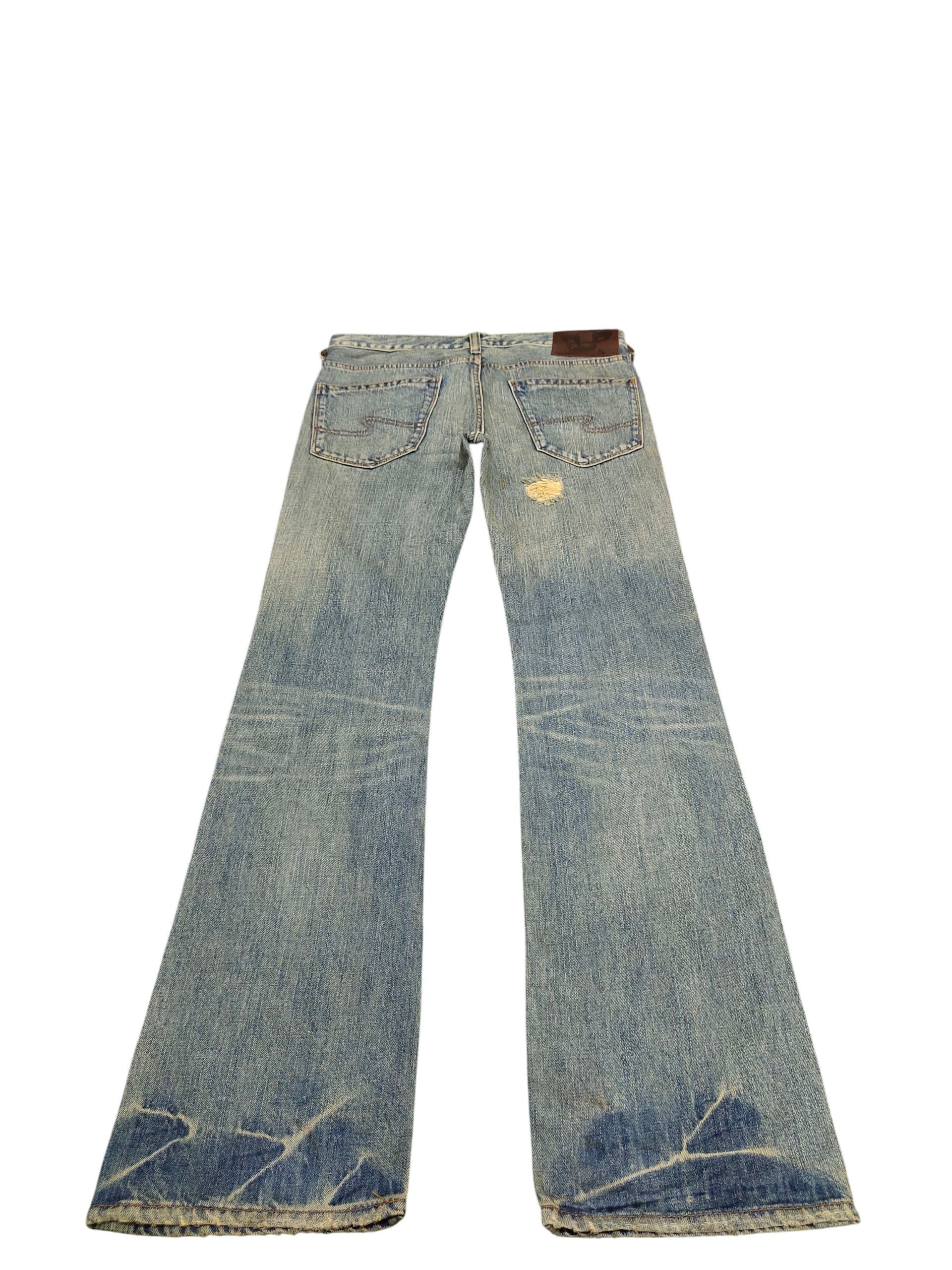 If Six Was Nine Flare Jeans Bonds & Peace Patchwork Distress Denim Bootcut Size US 31 - 8 Thumbnail