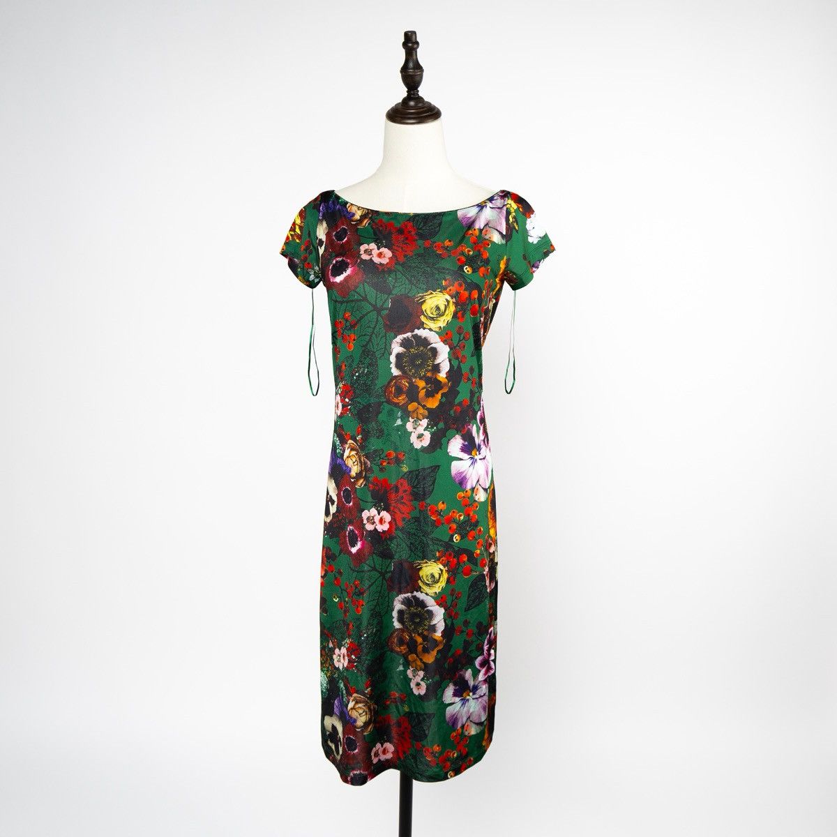 Miss Sixty Miss Sixty Womens Floral Knee Length Dress Green Bodycon Size XS / US 0-2 / IT 36-38 - 2 Thumbnail
