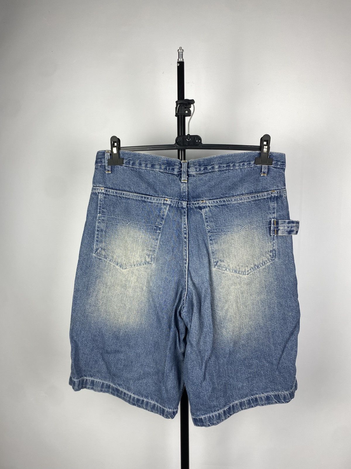 Designer × Japanese Brand × Vintage Vintage Y2K Baggy Stonewashed Carpenter Jean Shorts Size US 33 - 3 Thumbnail