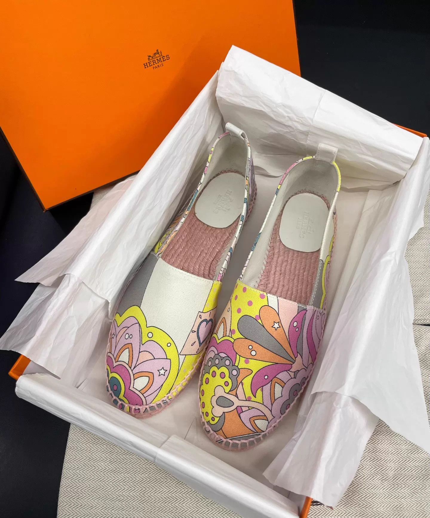 Hermes Hermes Canvas Fisherman Shoes Colorful Pastel Pink 36 Size US 5.5 / IT 35.5 - 6 Thumbnail