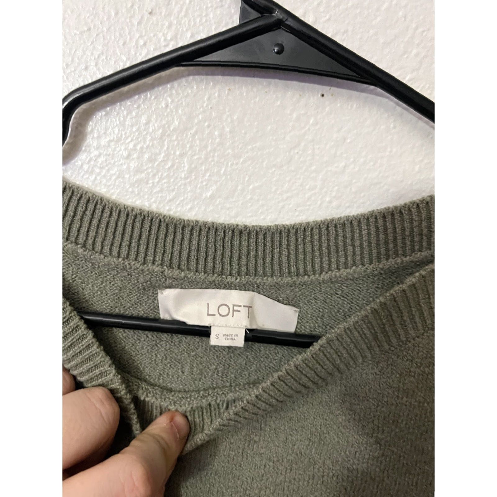 Ann Taylor VINTAGE Ann Taylor Loft Womens Long Sleeve Boat Neck T-Shirt Casual Cotton Blend Green 90s Small Size S / US 4 / IT 40 - 2 Thumbnail