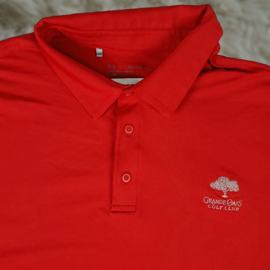 Under Armour Under Armour Polo Shirt Mens 2XL Red Golf Casual Short Sleeve Size US XXL / EU 58 / 5 - 1 Thumbnail