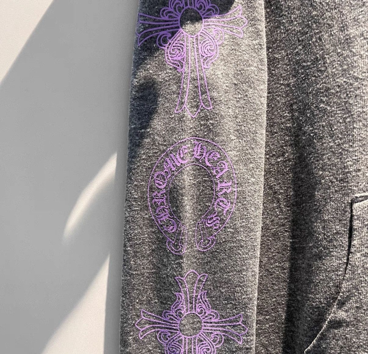 Chrome Hearts Chrome Hearts Gray Hoodie with Purple T-Bar Zipper Size US S / EU 44-46 / 1 - 2 Thumbnail