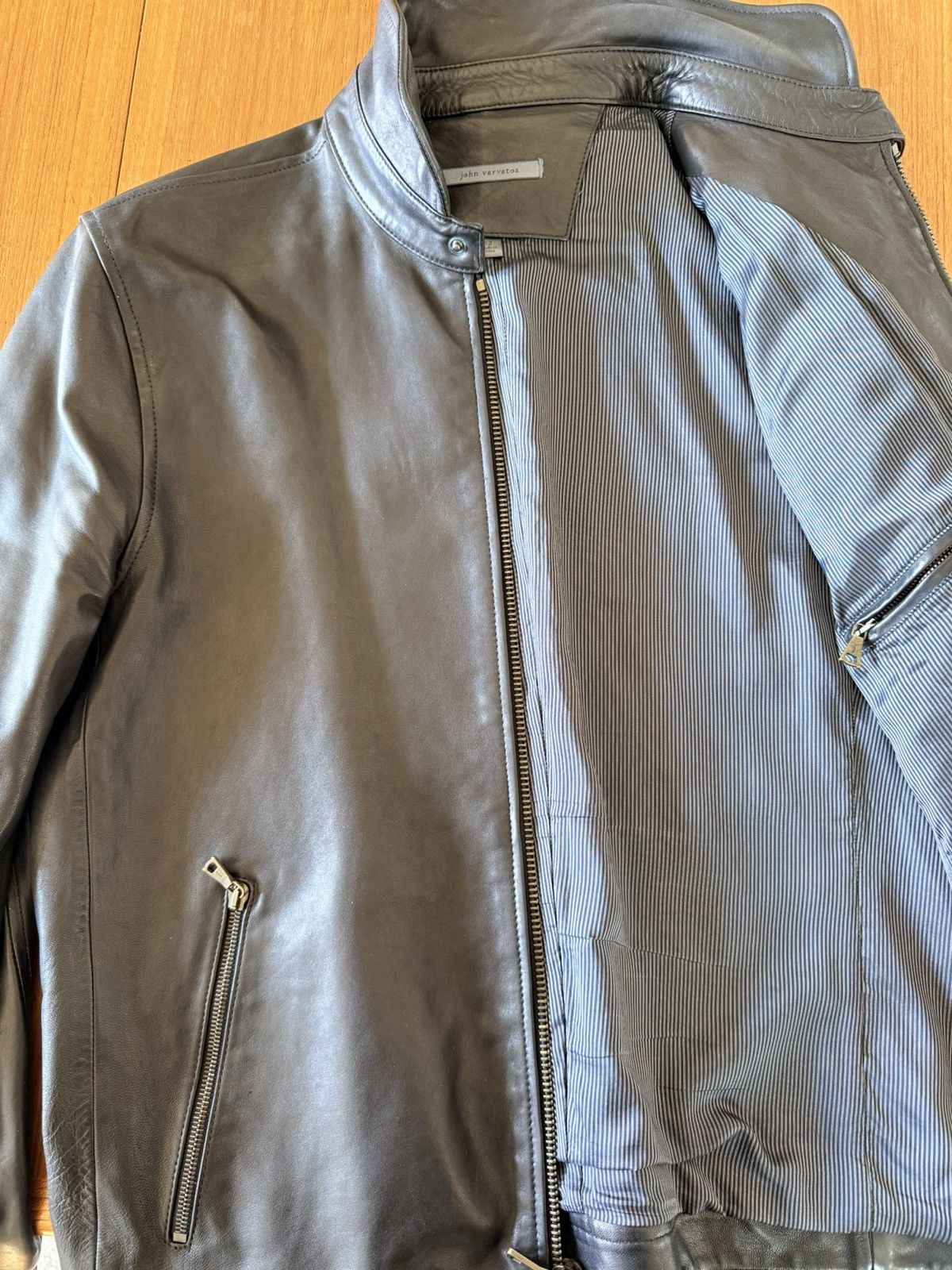 John Varvatos John Varvatos York Leather Jacket Size US L / EU 52-54 / 3 - 2 Thumbnail
