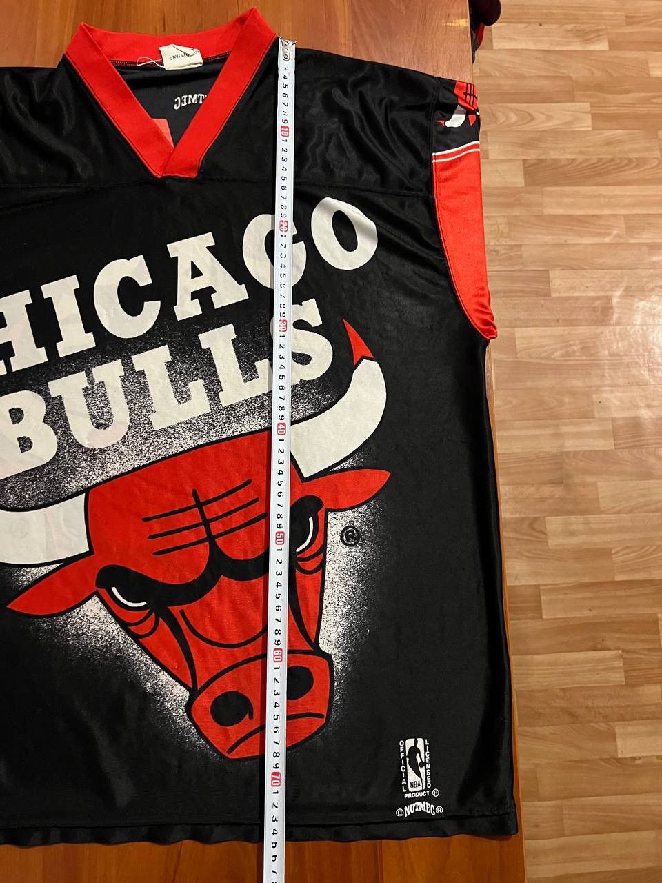 Nutmeg RARE! 90’S NBA CHICAGO BULLS OVER PRINT BASKETBALL JERSEY L Size US L / EU 52-54 / 3 - 22 Thumbnail