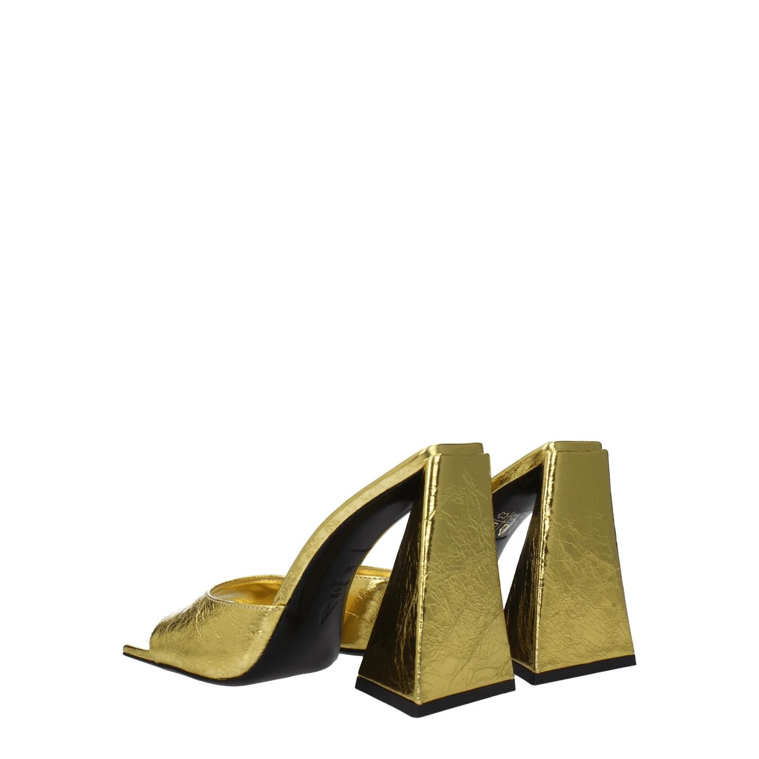 The Attico ob1o1e1224 Leather Sandals in Gold Size US 7.5 / IT 37.5 - 4 Thumbnail