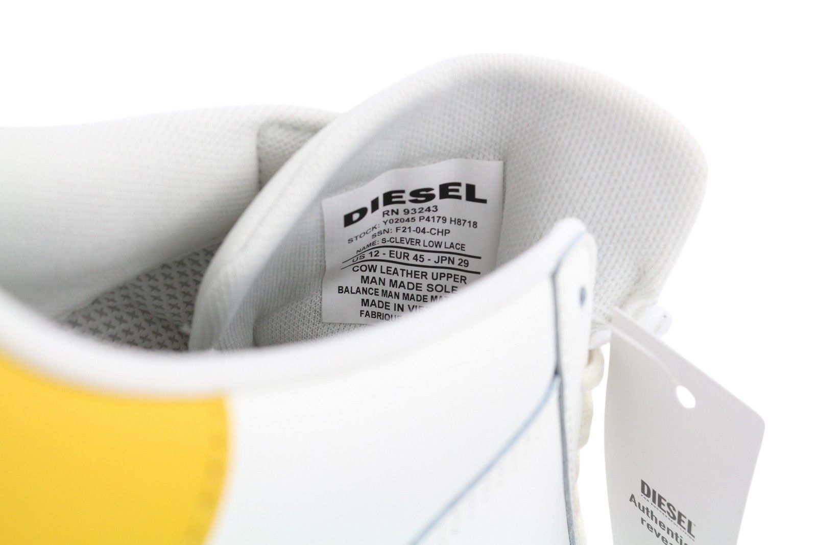 Diesel S-CLEVER LOW LACE EU45 Light Cow Leather Almond Toe 40830 Size US 12 / EU 45 - 11 Thumbnail